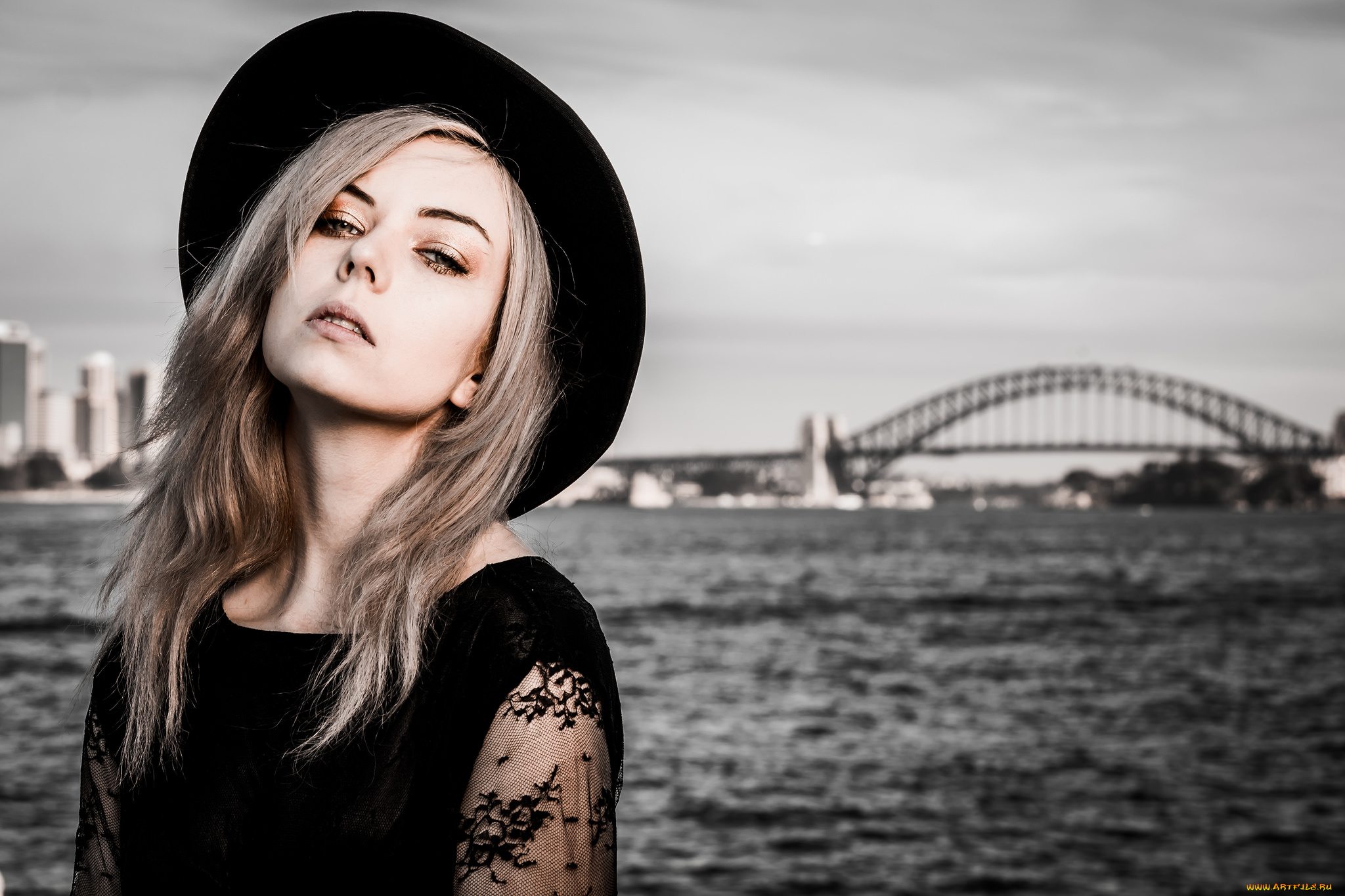 девушки, -unsort, , брюнетки, , шатенки, лицо, взгляд, шляпа