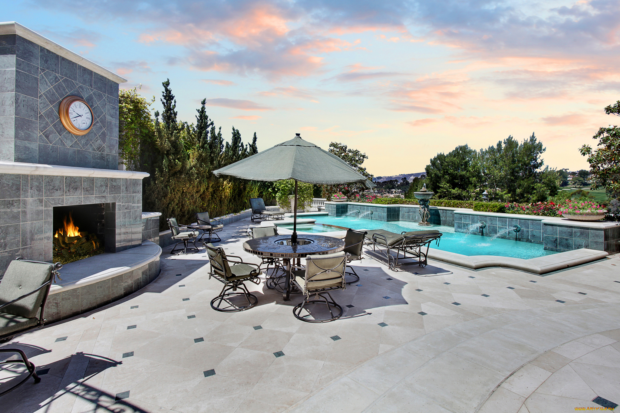 интерьер, бассейны, , открытые, площадки, бассейн, улица, отдых, уют