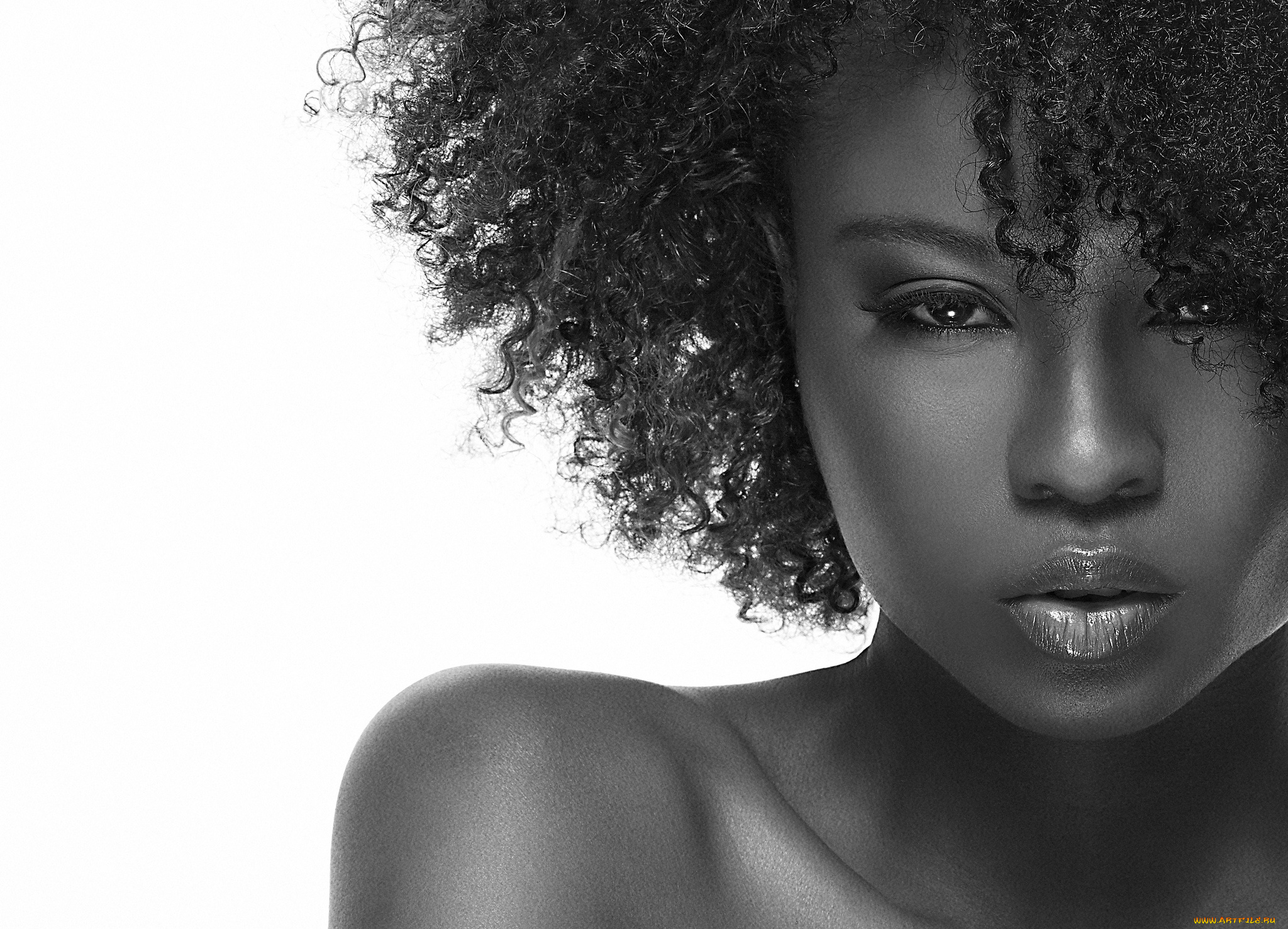 девушки, -unsort, , Черно-белые, обои, фото, белая, чёрная, девушка, афроамериканка