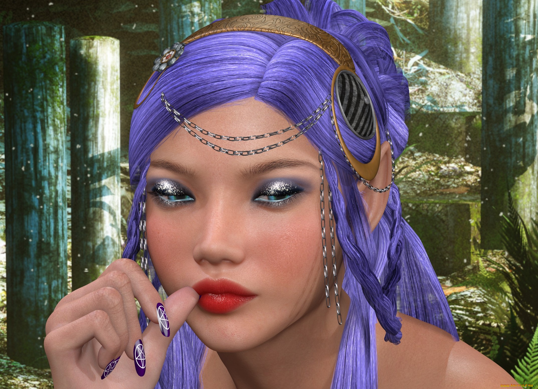 3д, графика, портрет, , portraits, взгляд, девушка