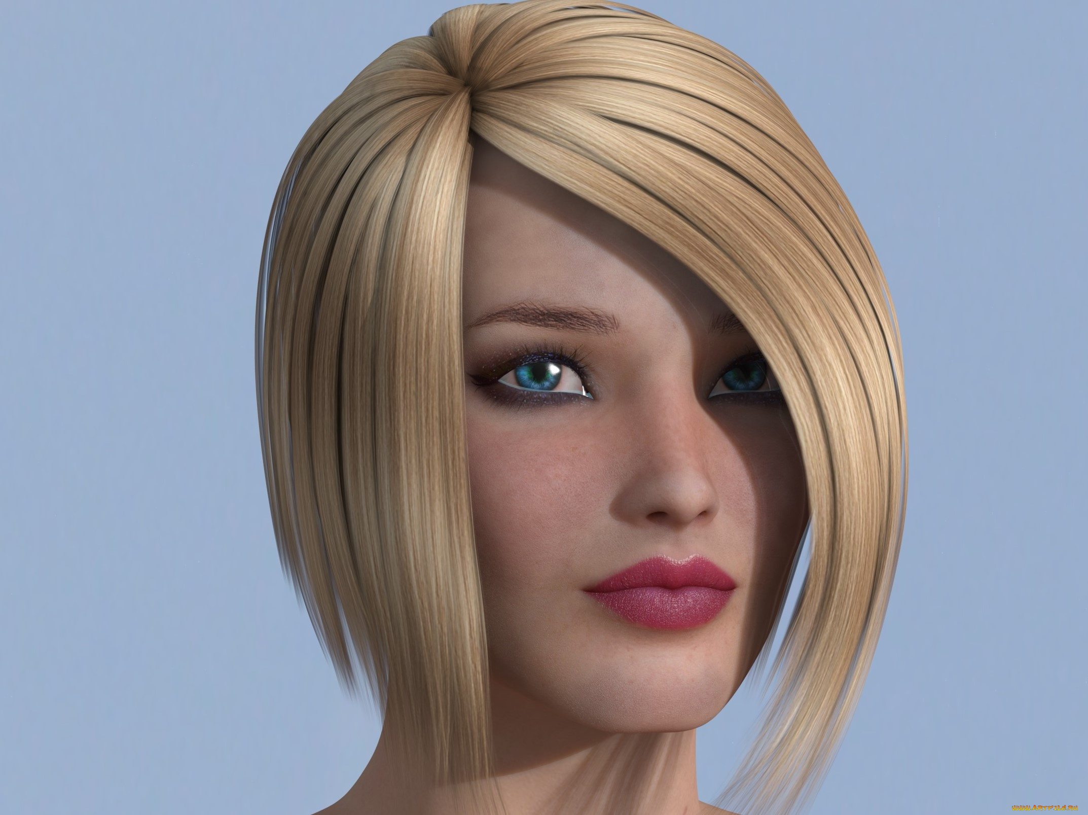 3д, графика, люди, , people, фон, блондинка, взгляд, девушка