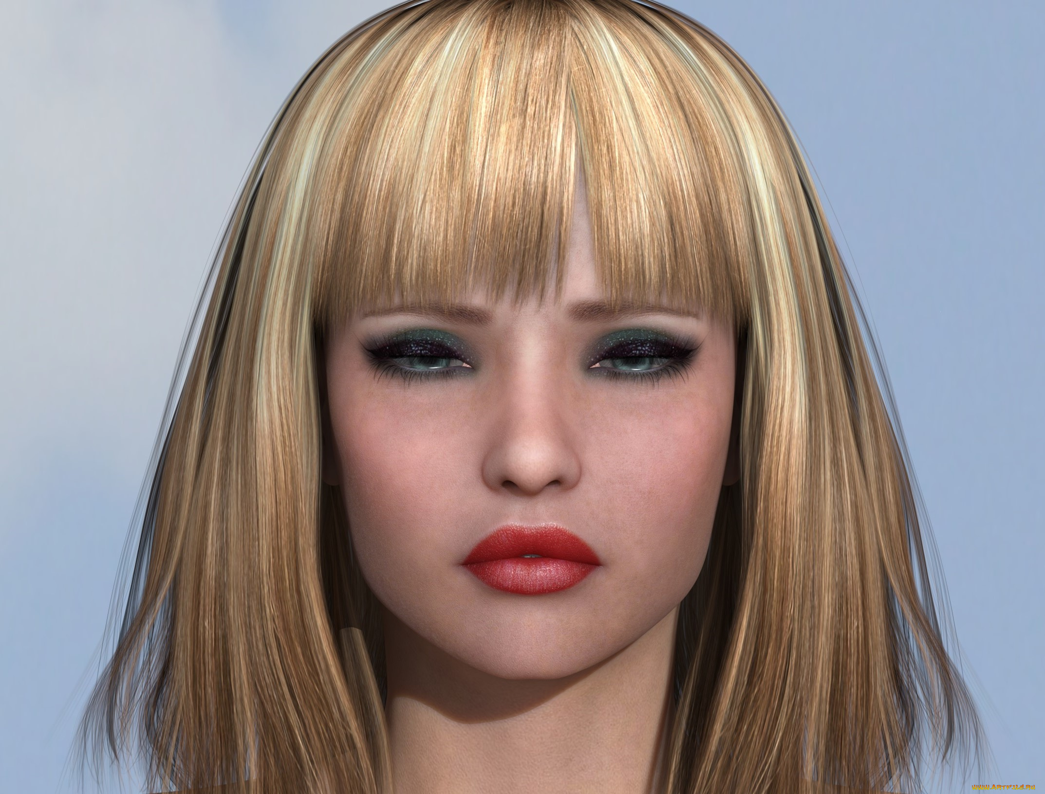 3д, графика, портрет, , portraits, девушка, взгляд, фон