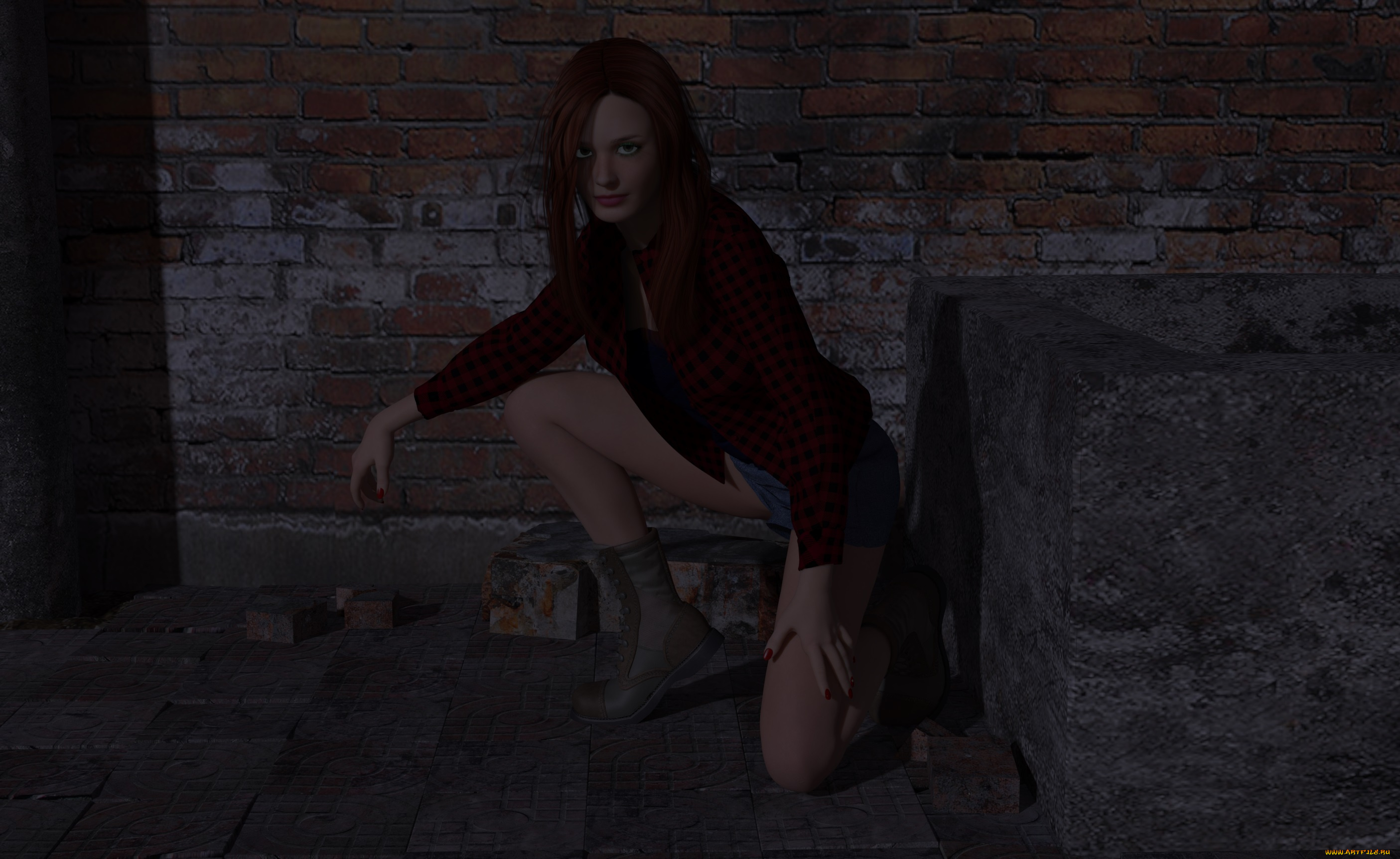 3д, графика, люди, , people, девушка, взгляд