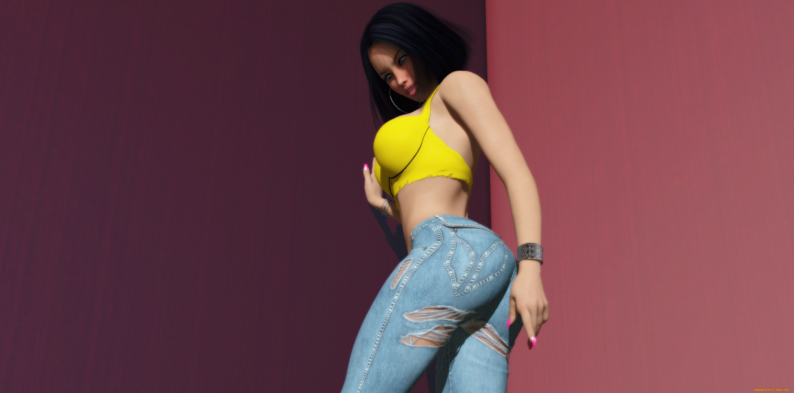 3д, графика, люди, , people, взгляд, девушка