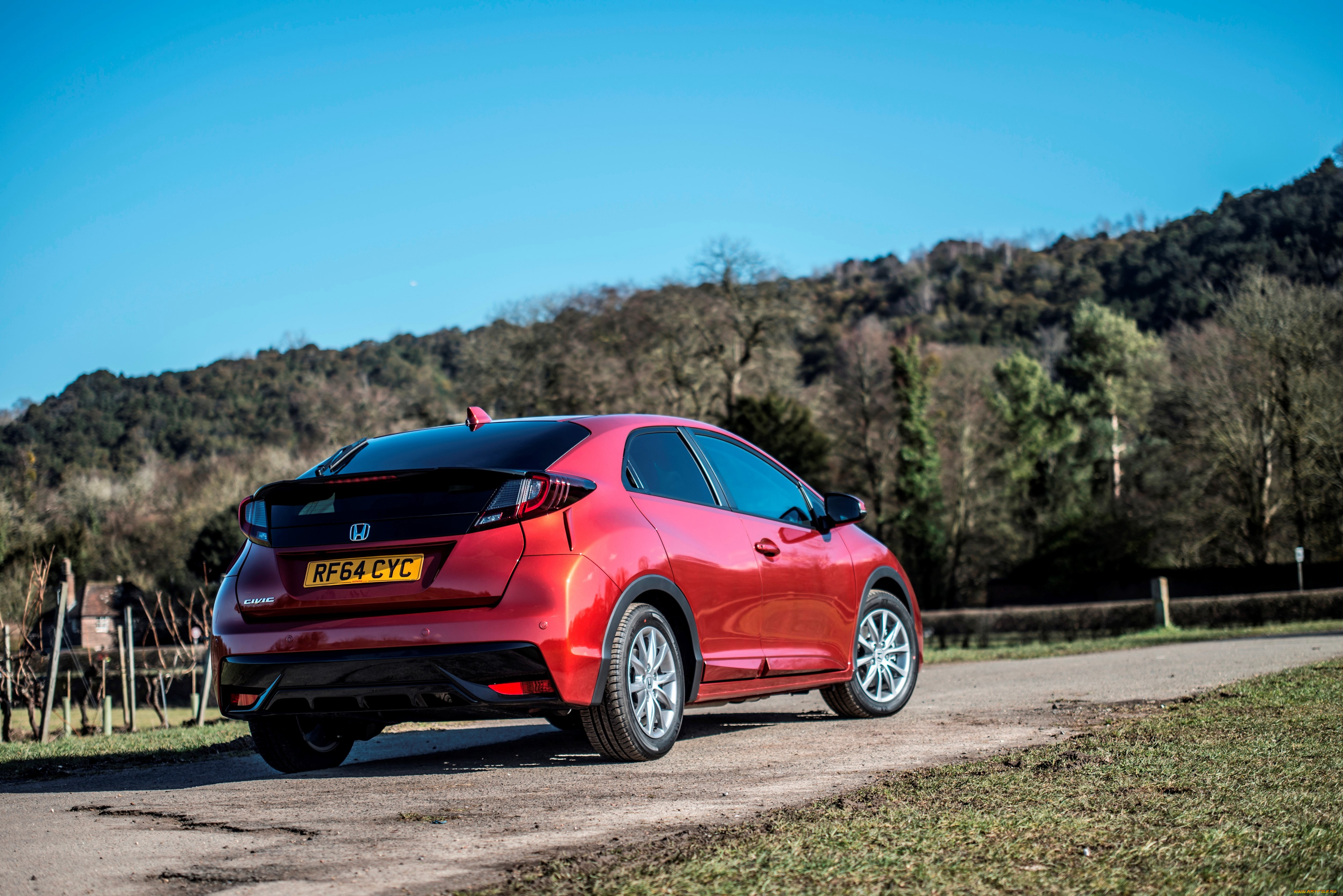 автомобили, honda, 2015г, uk-spec, красный, civic