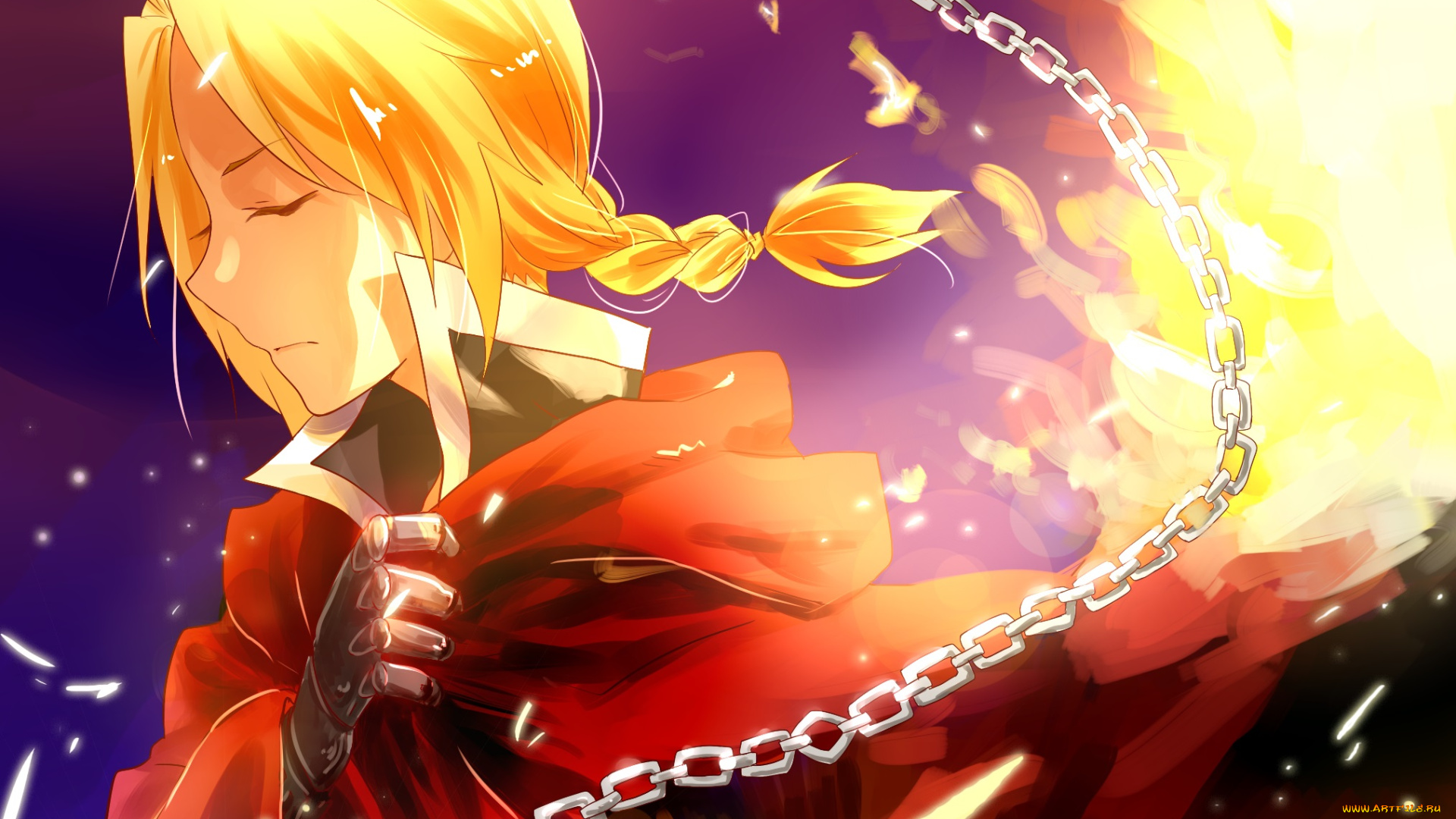 аниме, fullmetal, alchemist, эдвард