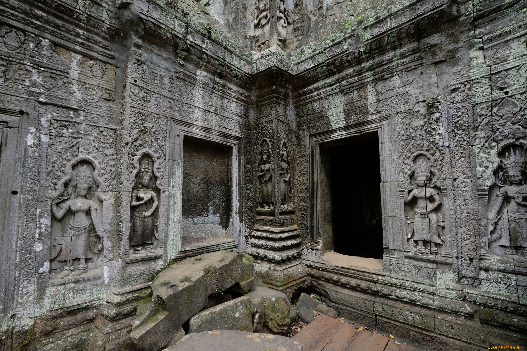 города, -, исторические, , архитектурные, памятники, пейзаж, камбоджа, храм, табу