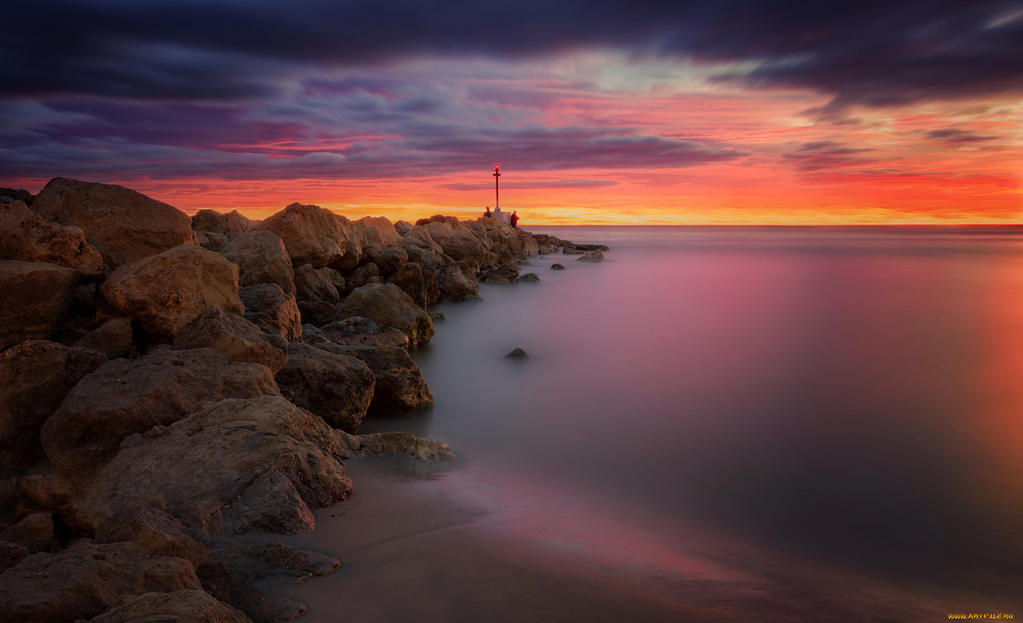 природа, побережье, море, берег