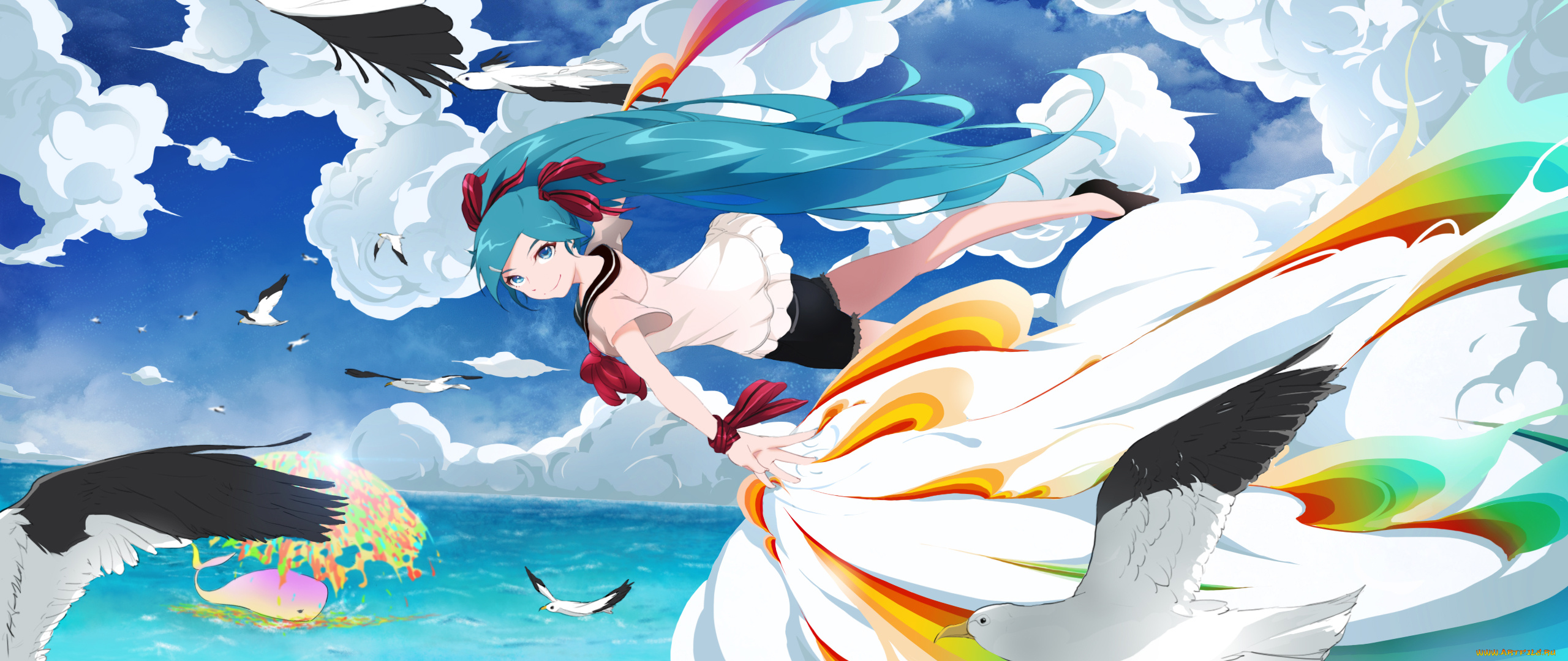 аниме, vocaloid, hatsune, miku