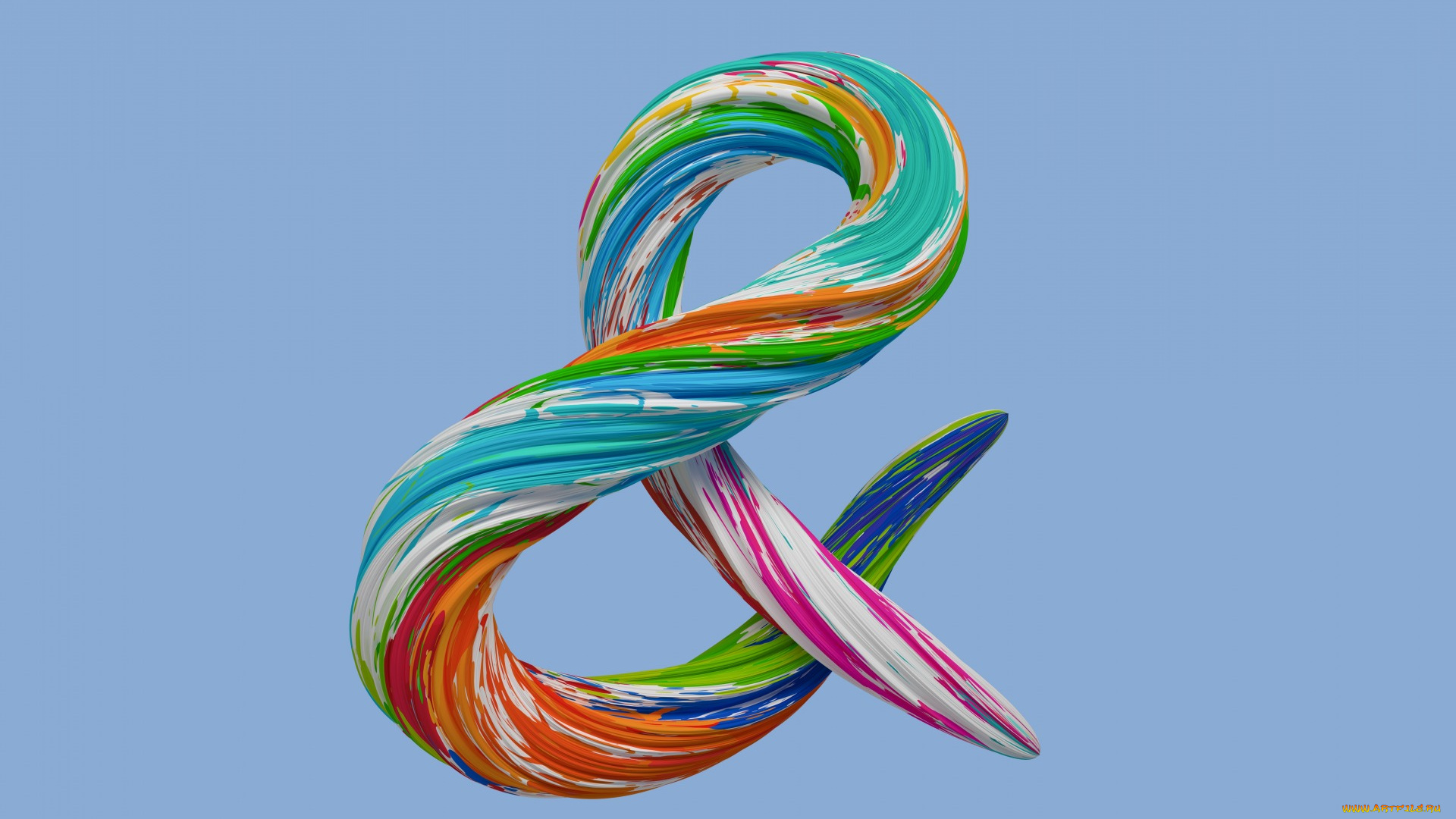 3д, графика, абстракция, , abstract, символ, краски, брызги, амперсанд