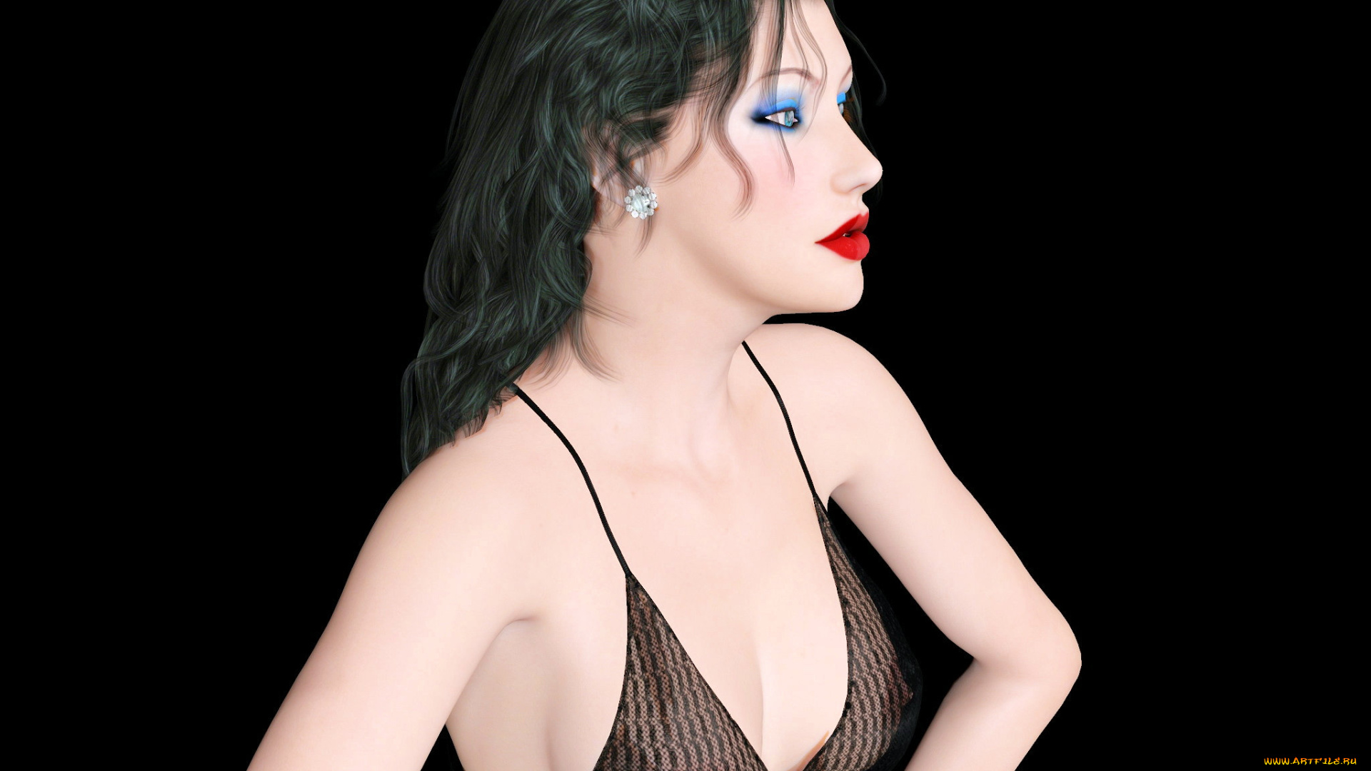 3д, графика, люди, , people, девушка, фон, взгляд