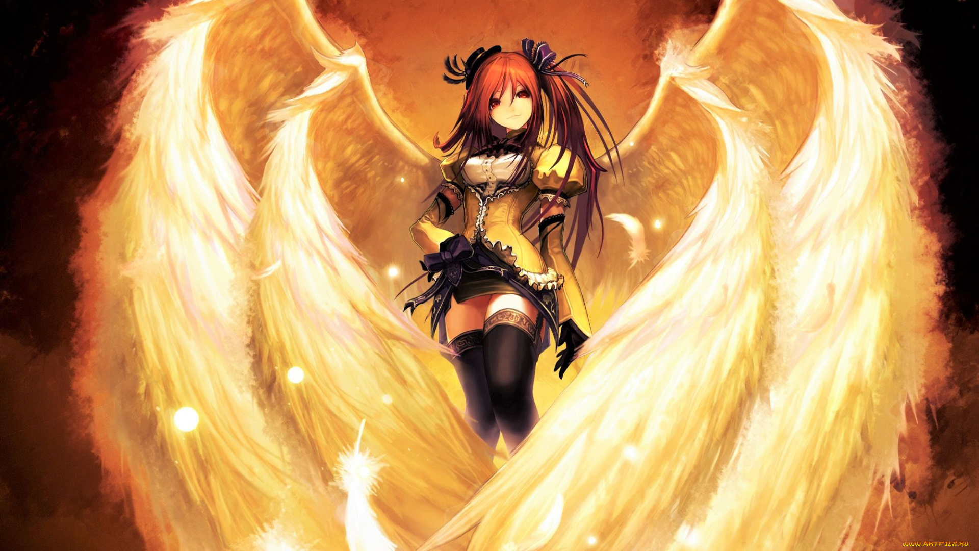 аниме, ангелы, , демоны, девушка