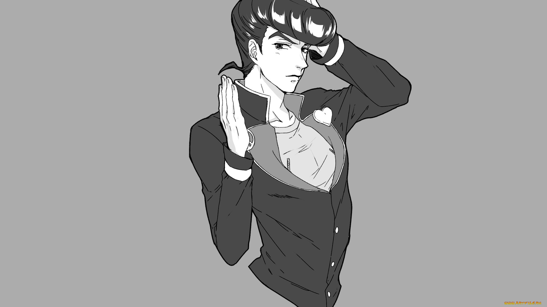 аниме, jojo`s, bizarre, adventure, парень
