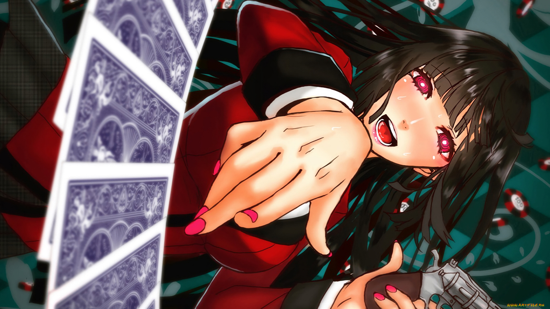 аниме, kakegurui, девушка