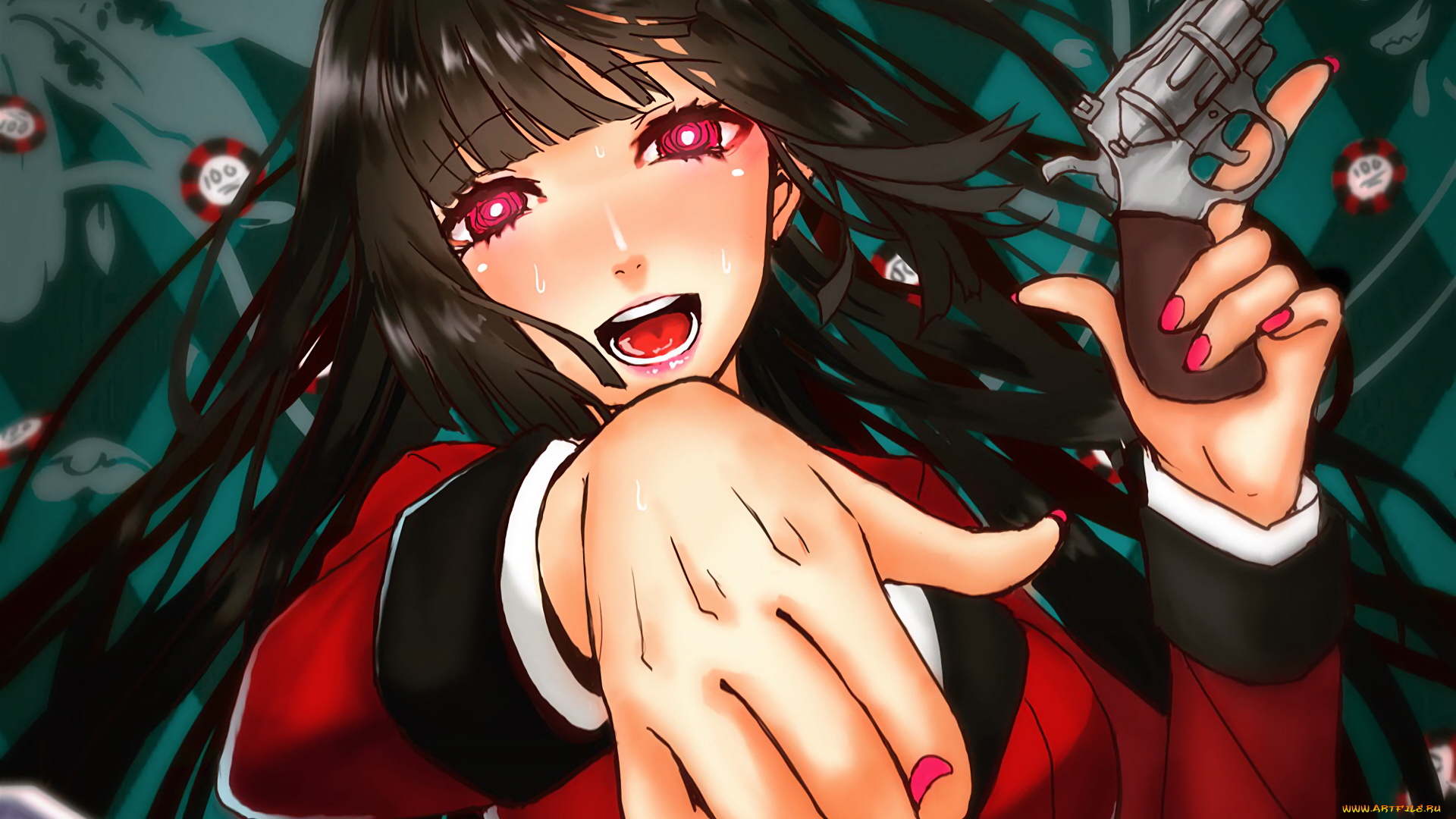 аниме, kakegurui, девушка