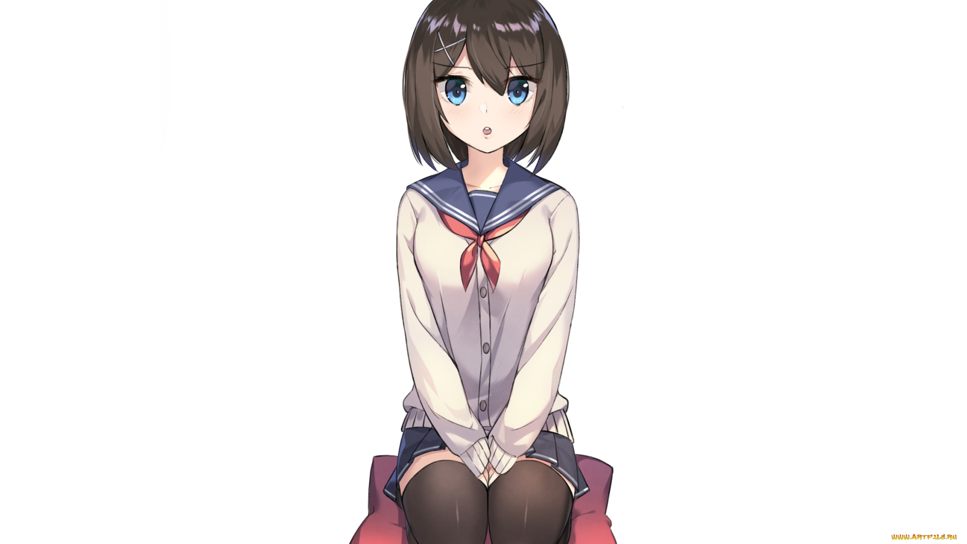 аниме, kantai, collection, фон, девушка, взгляд