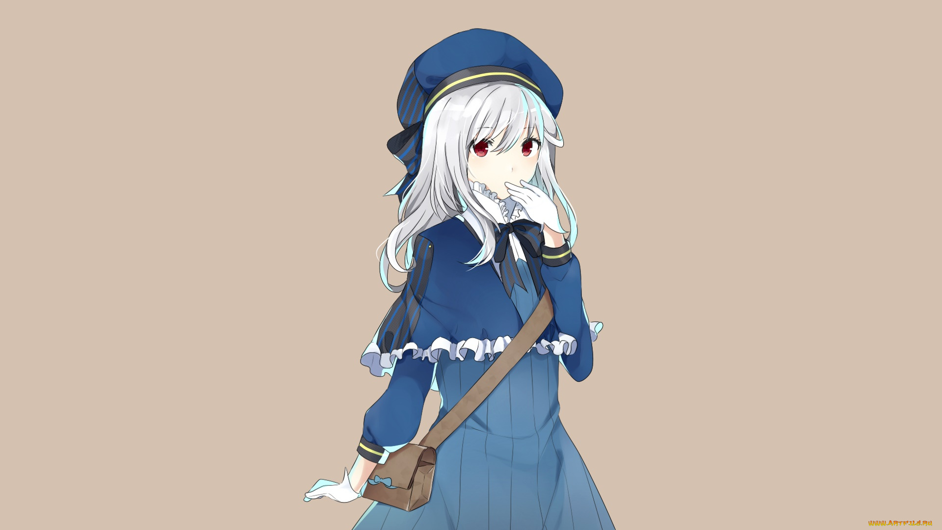 аниме, unknown, , другое, взгляд, девушка, фон