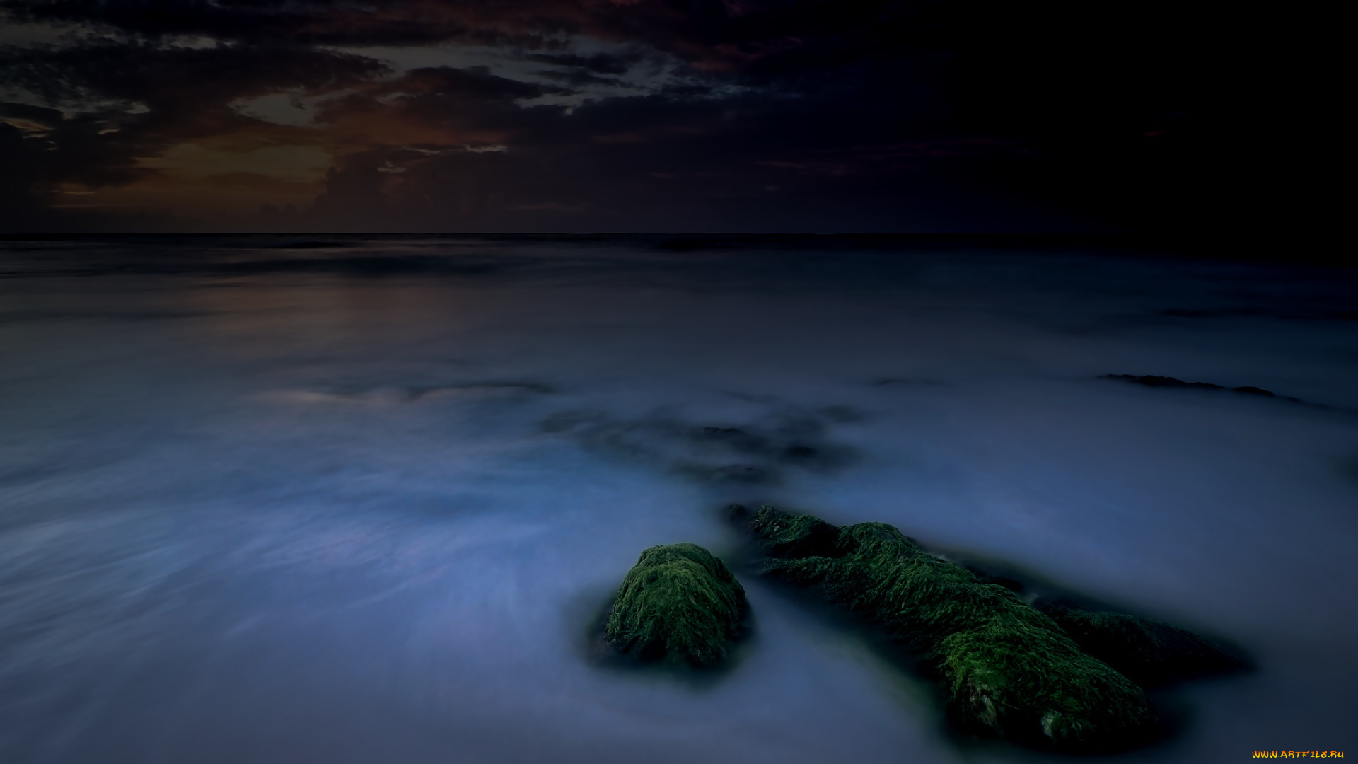 природа, побережье, море, камни