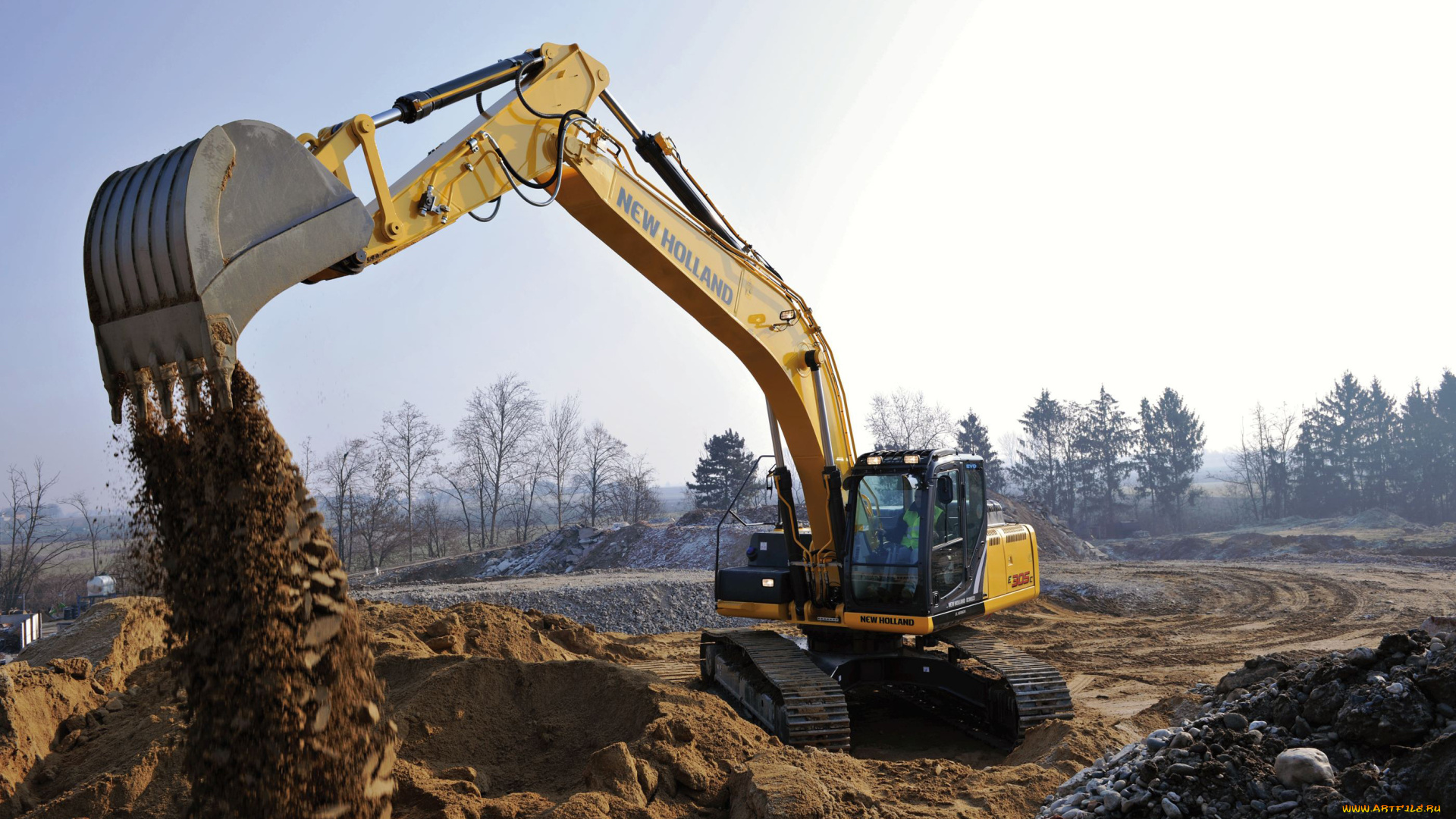 техника, экскаваторы, new, holland