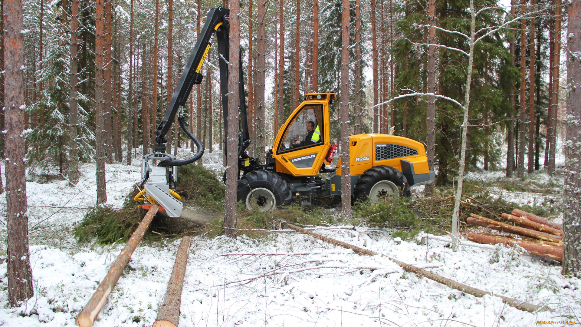 техника, лесоповалочная, техника, sampo