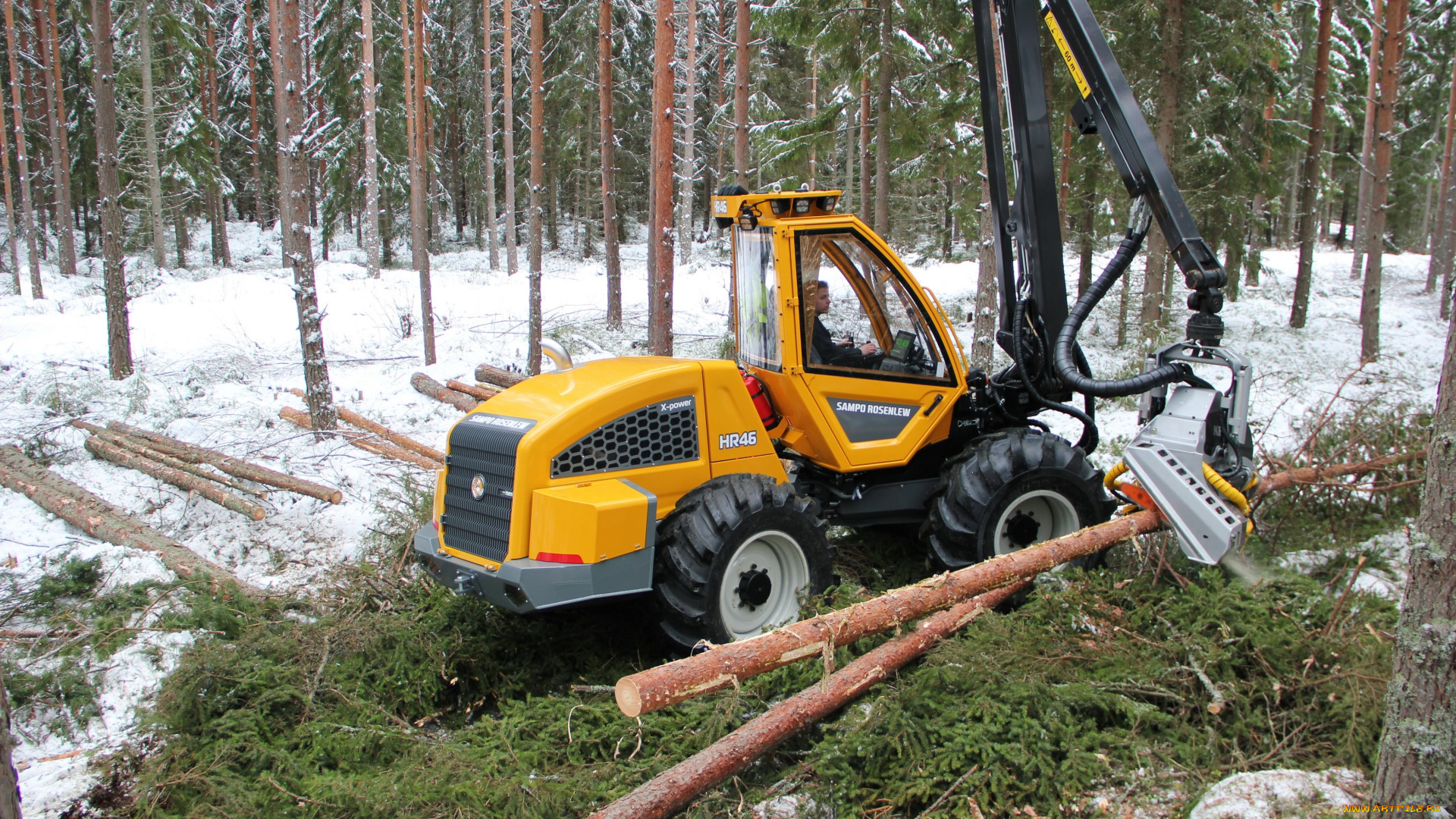 техника, лесоповалочная, техника, sampo