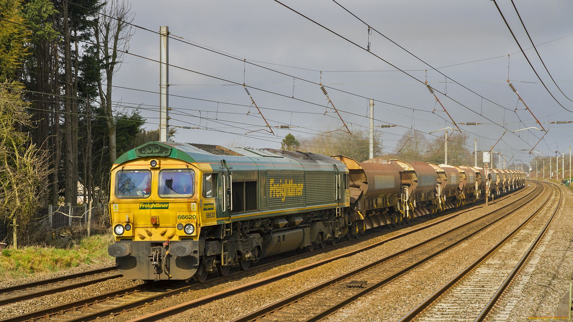 техника, поезда, локомотив, состав