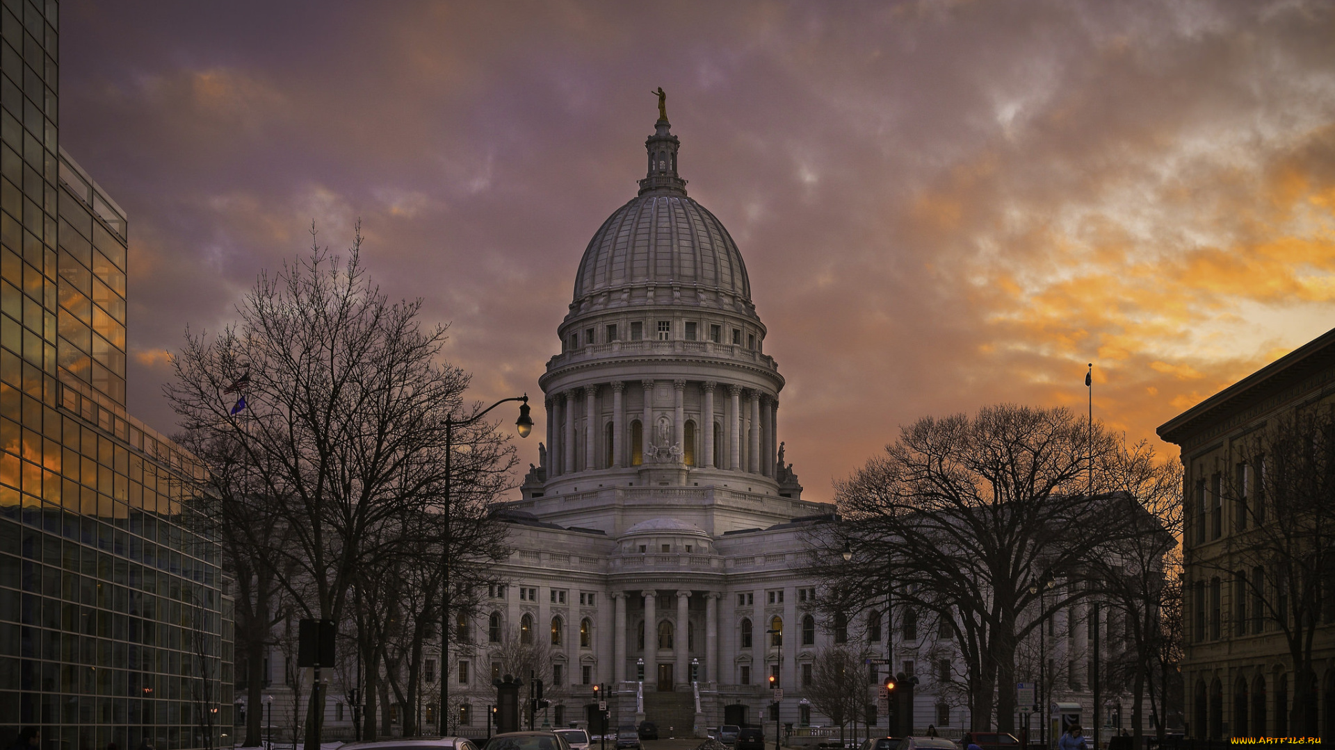 wisconsin, state, capitol, города, -, здания, , дома, капитолий