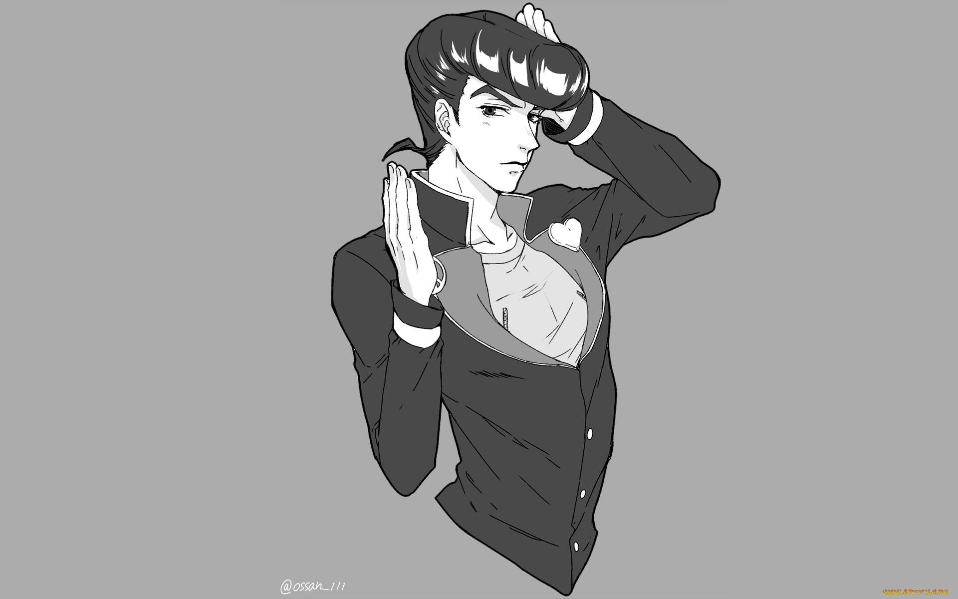 аниме, jojo`s, bizarre, adventure, парень