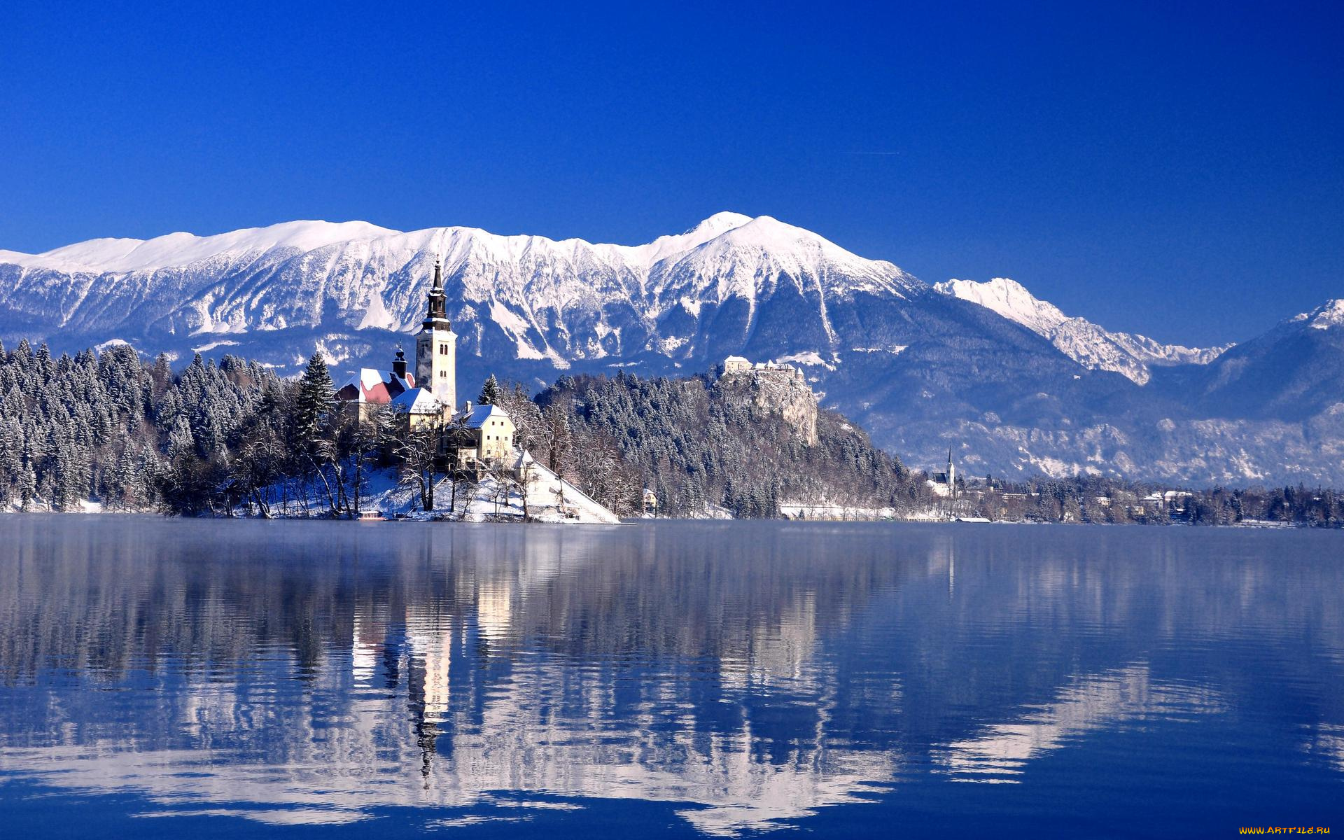 города, блед, , словения, bled, lake, озеро, блед, остров