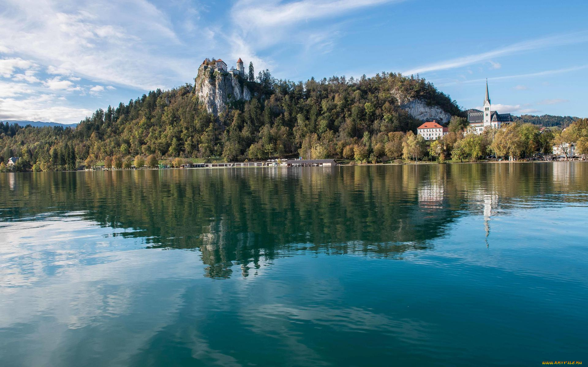 города, блед, , словения, bled, lake, озеро, блед, остров