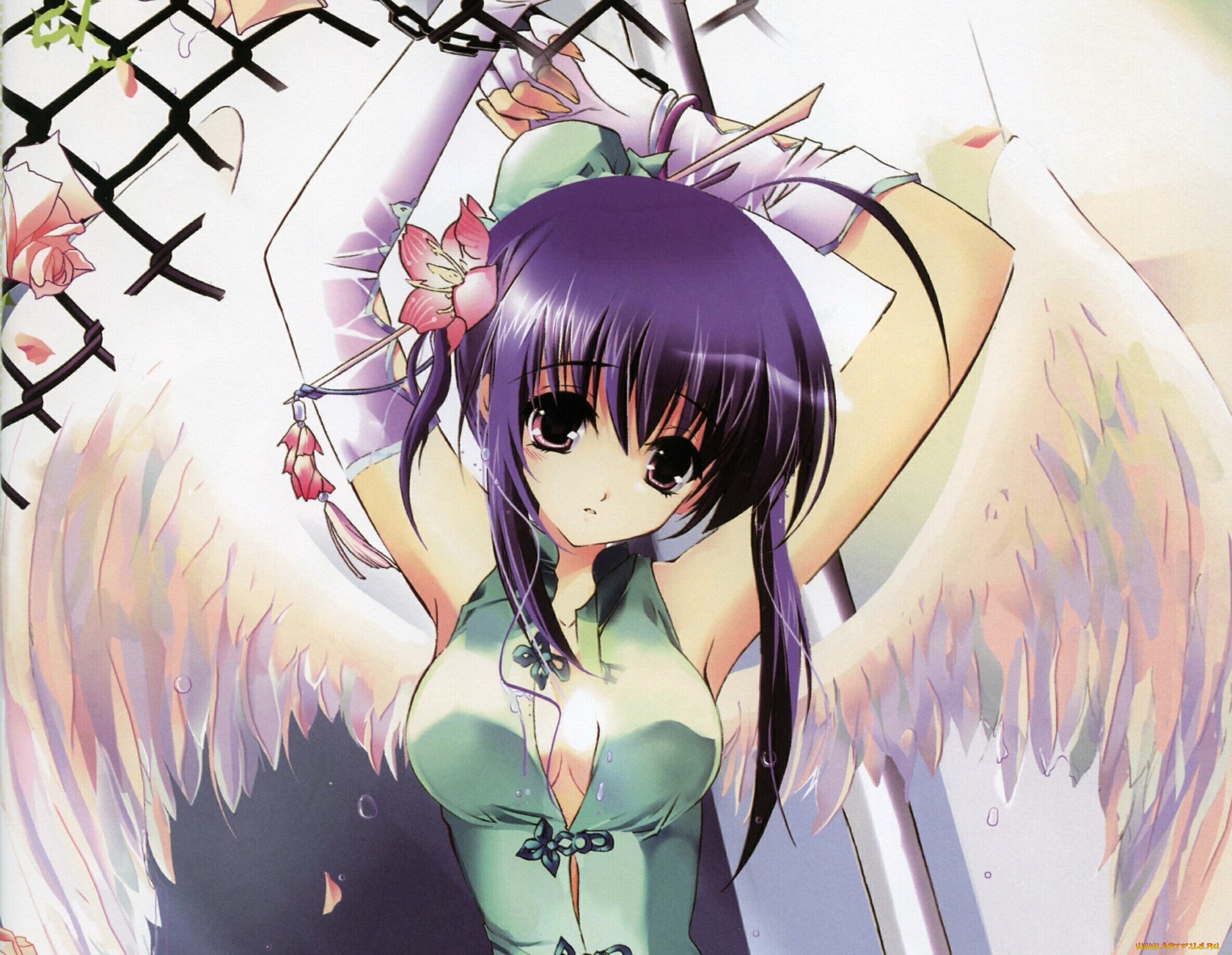 аниме, ангелы, , демоны, девушка