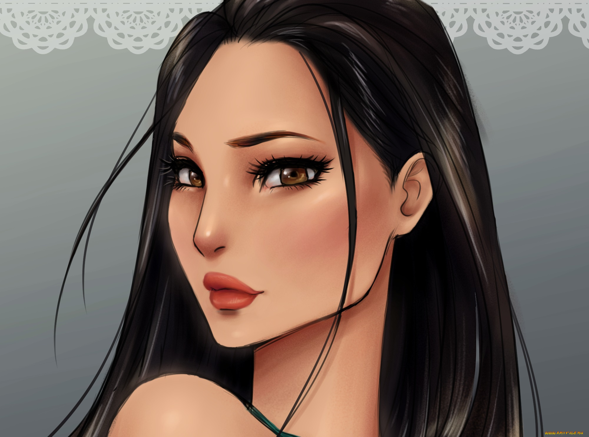 рисованное, кино, девушка