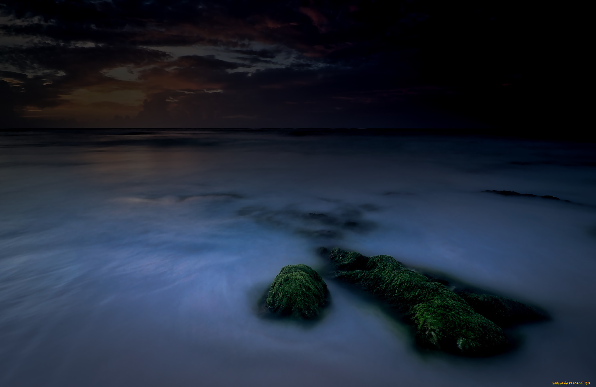 природа, побережье, море, камни