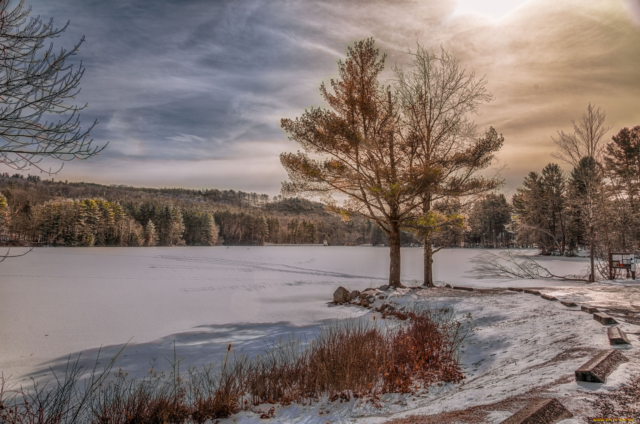 природа, зима, простор