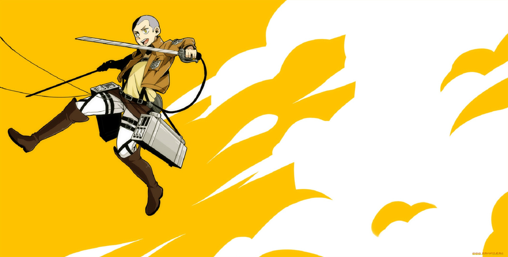 аниме, shingeki, no, kyojin, атака, титанов