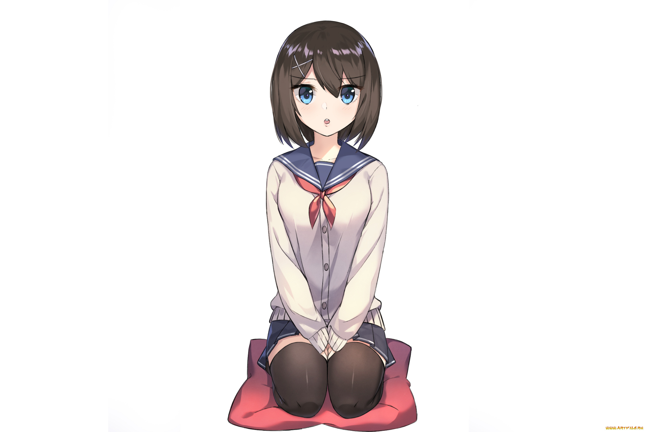 аниме, kantai, collection, фон, девушка, взгляд