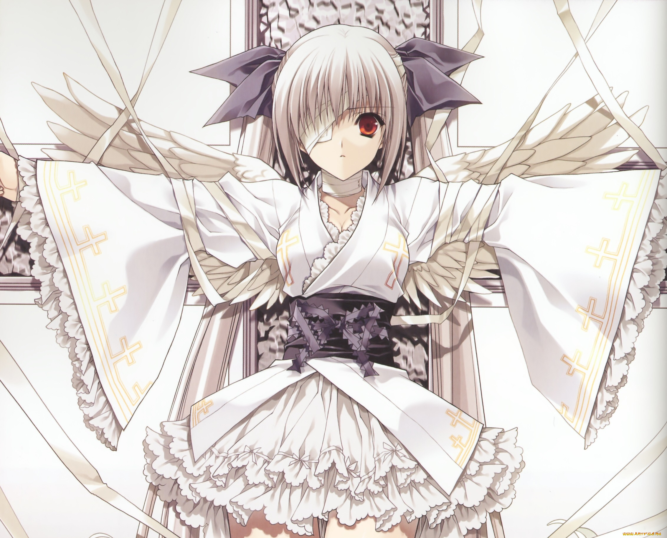 аниме, ангелы, , демоны, девушка