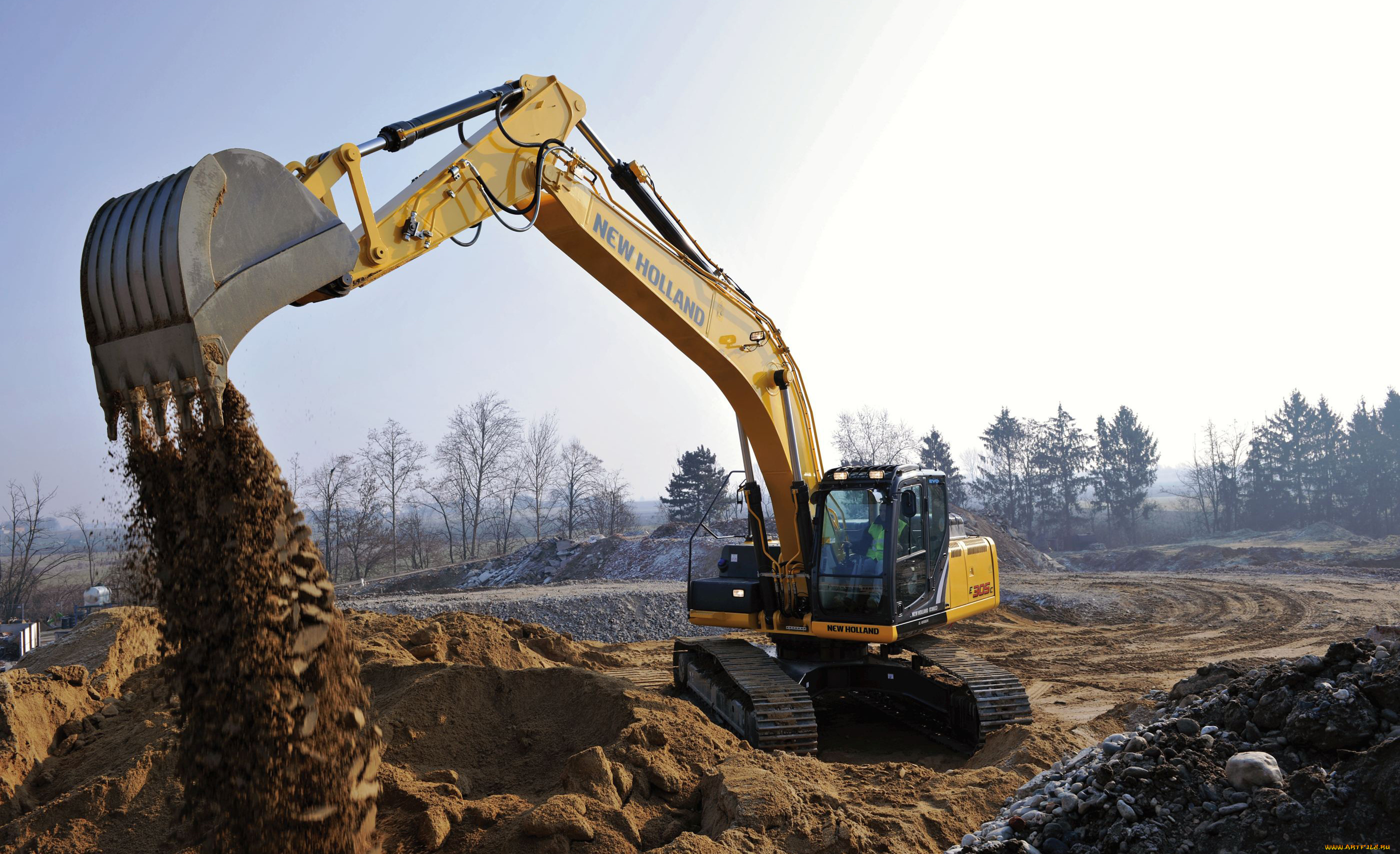 техника, экскаваторы, new, holland