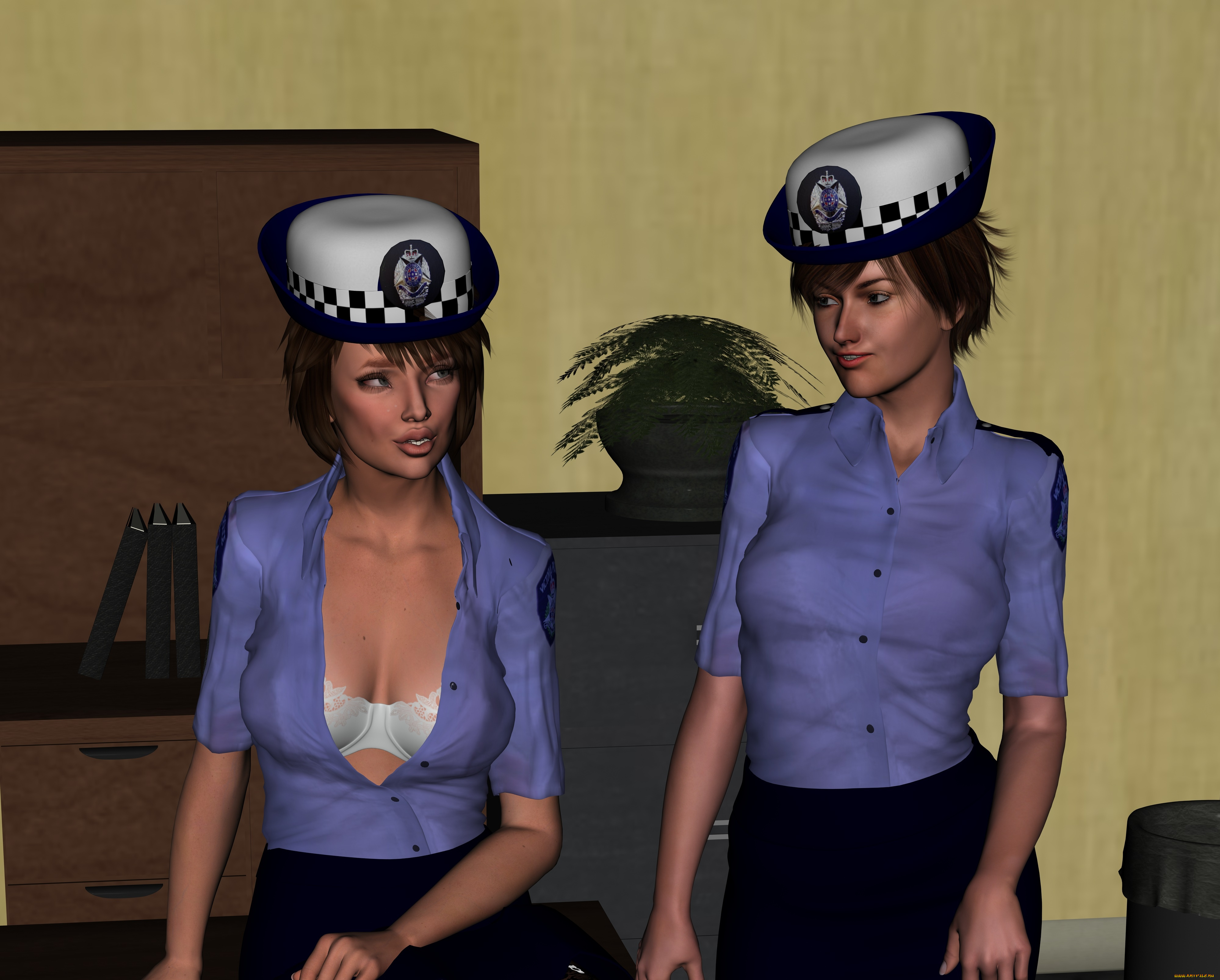 carabinieri, 3д, графика, люди, , people, фон, взгляд, девушки