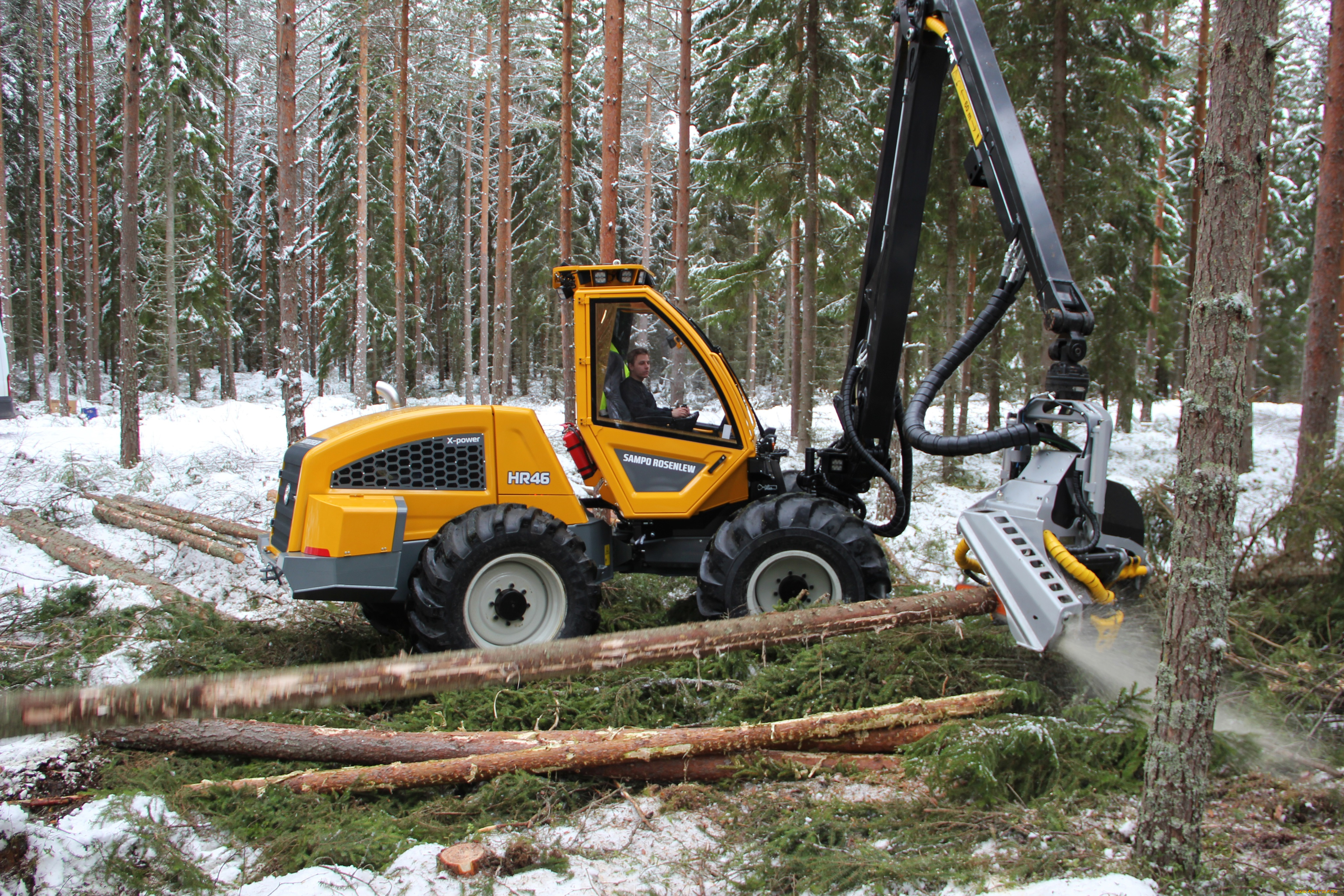 техника, лесоповалочная, техника, sampo