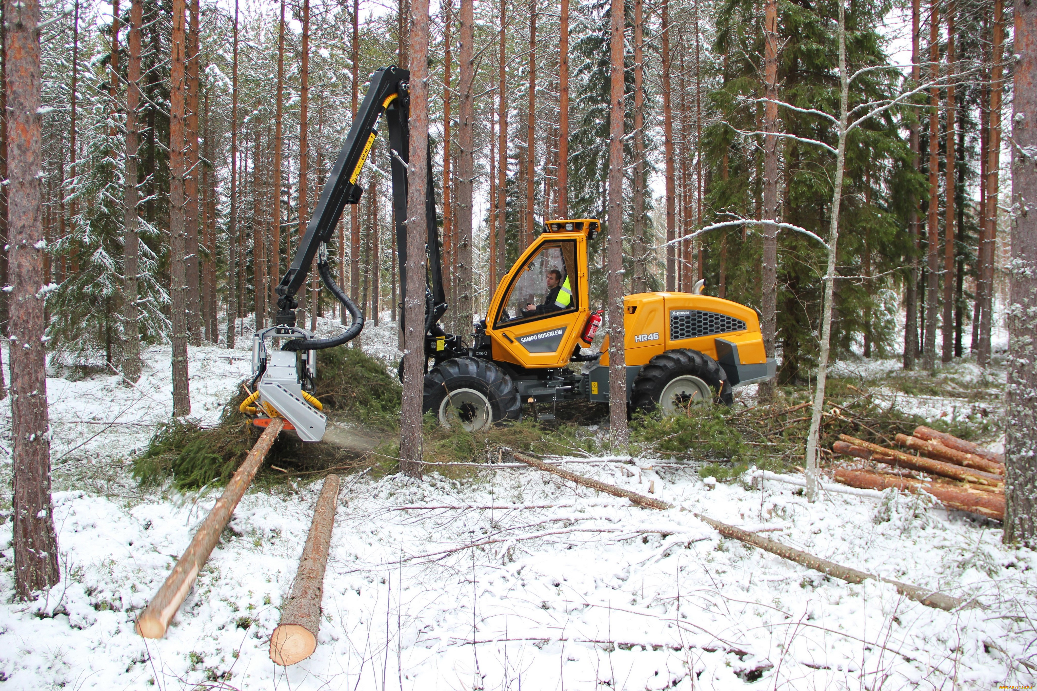 техника, лесоповалочная, техника, sampo