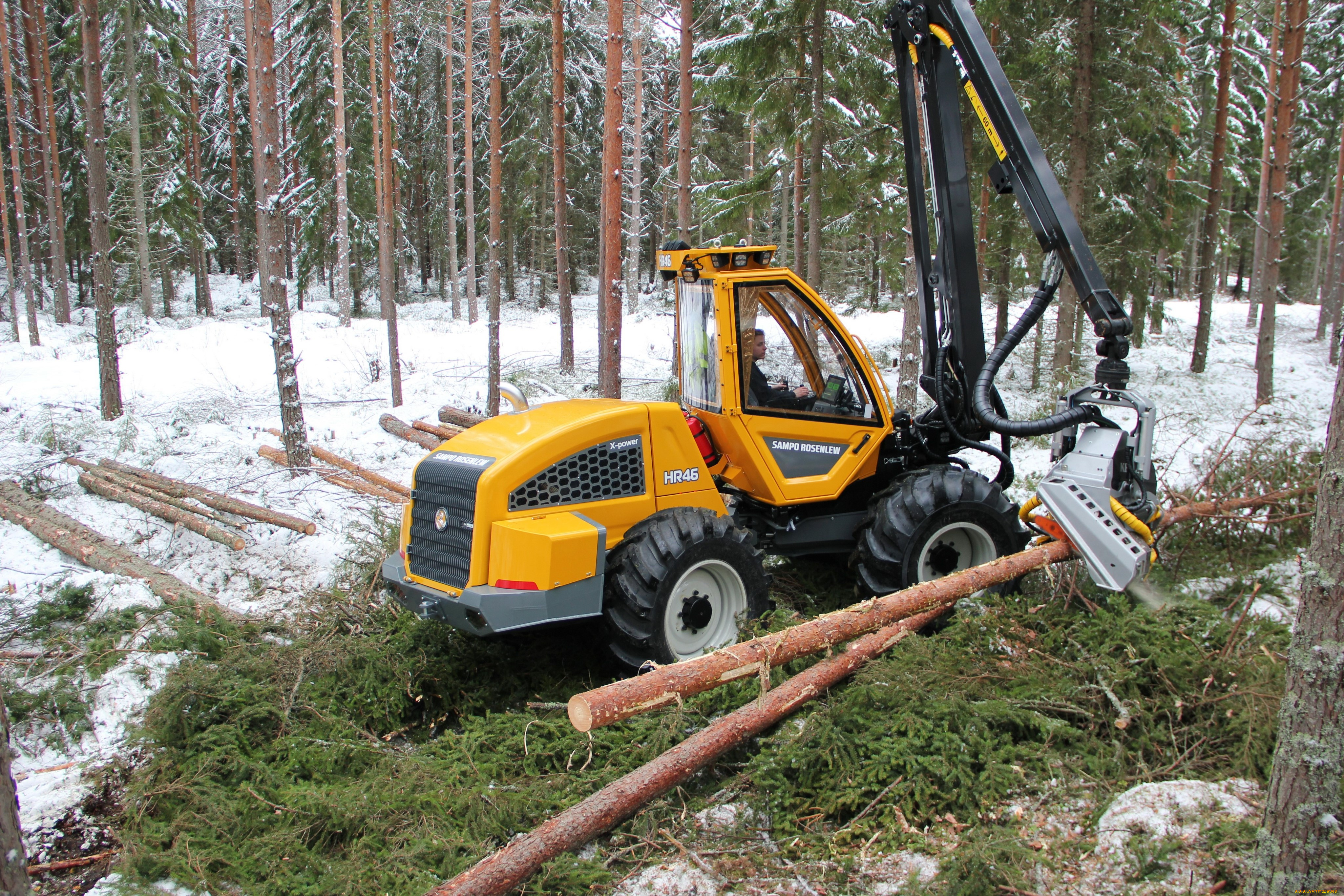 техника, лесоповалочная, техника, sampo