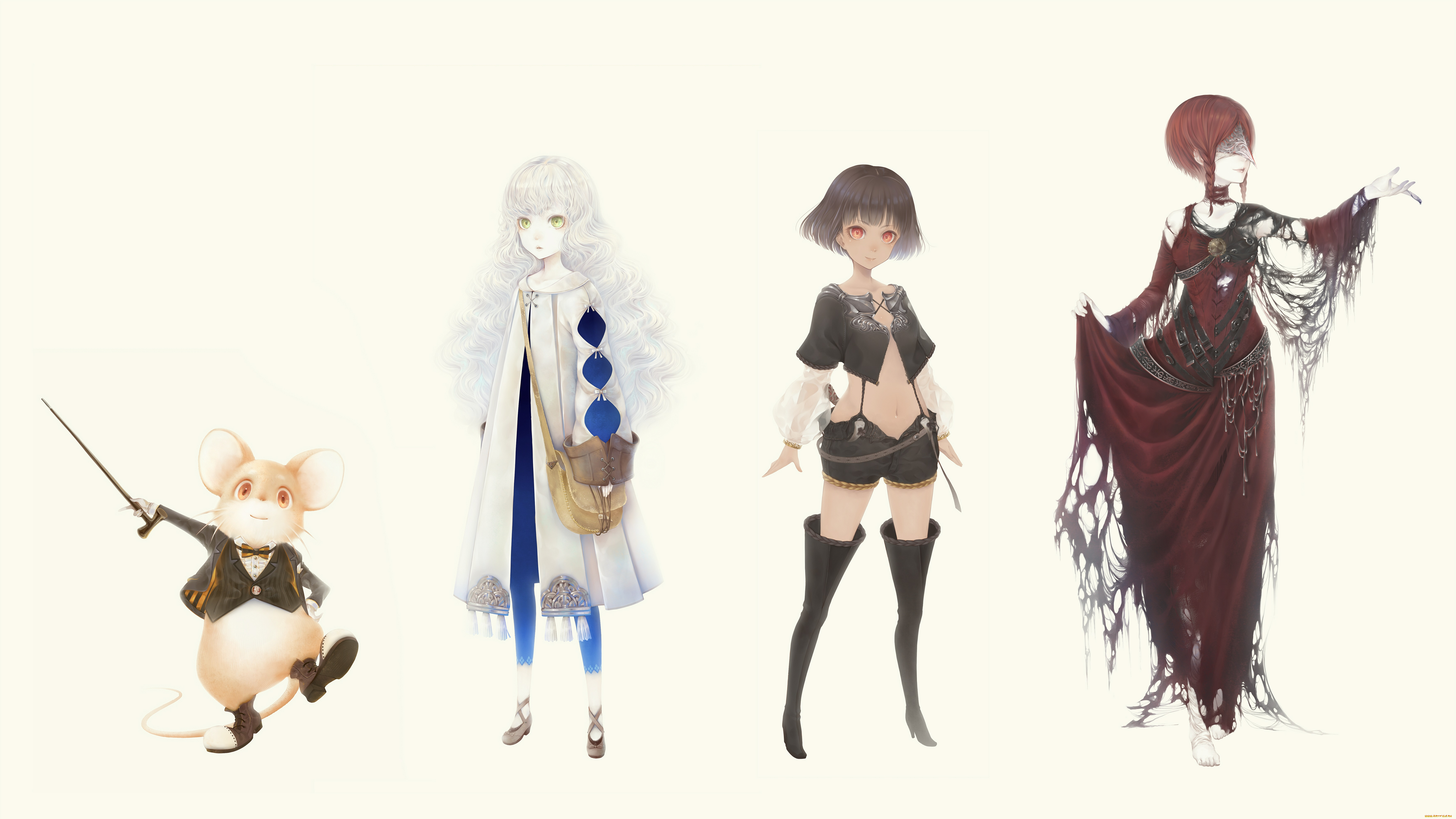 аниме, животные, , существа, девушки