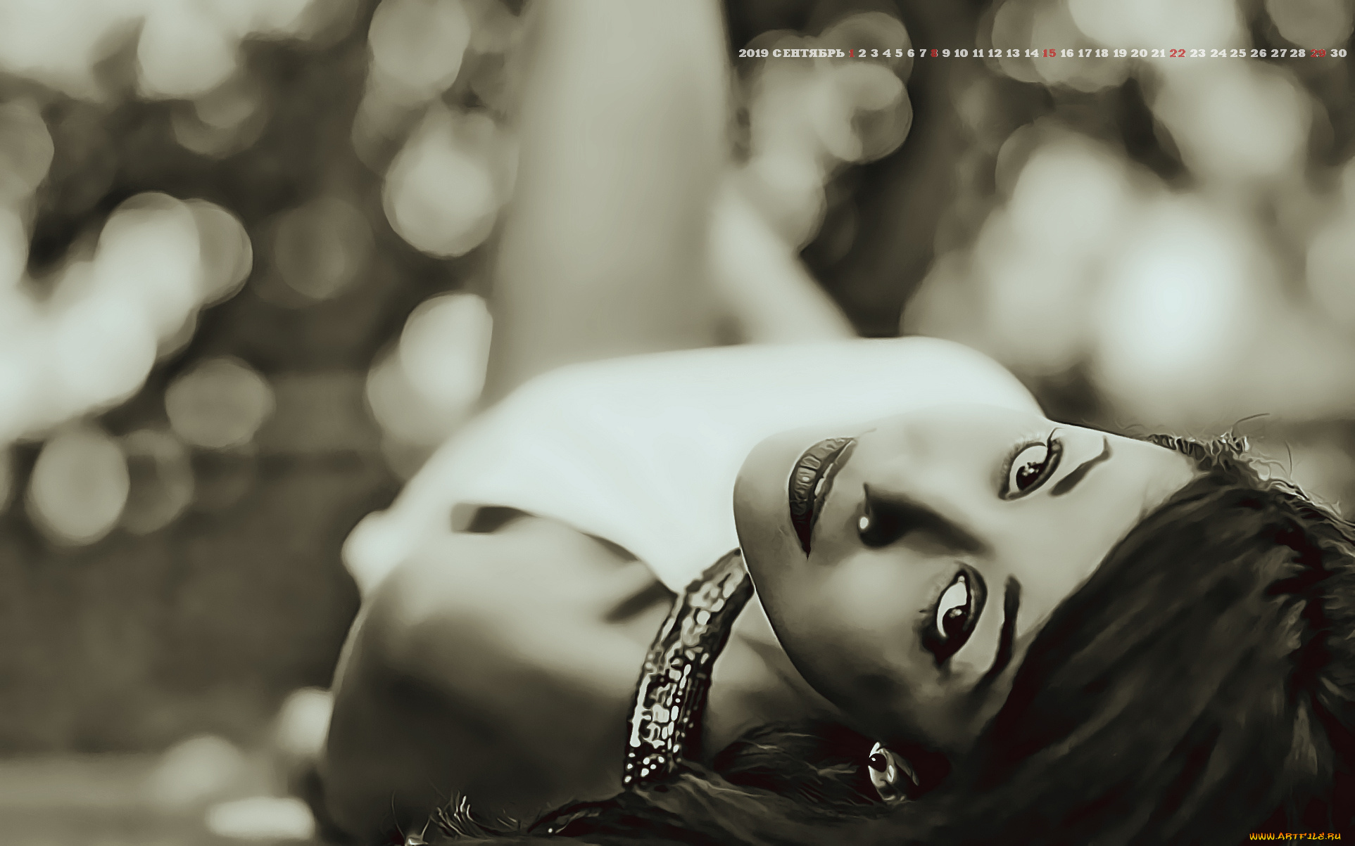 календари, компьютерный, дизайн, 2019, calendar, девушка, женщина, взгляд, боке