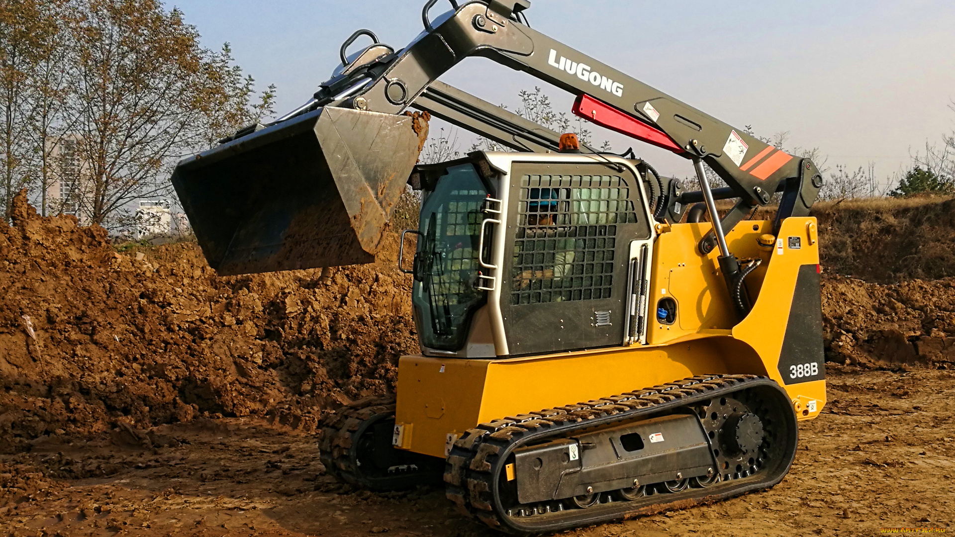 2020, liugong, 388b, ctl, техника, экскаваторы, liugong, 388b, ctl, погрузчик, гусеничный, строительная, экскаватор, в, карьере, спецтехника