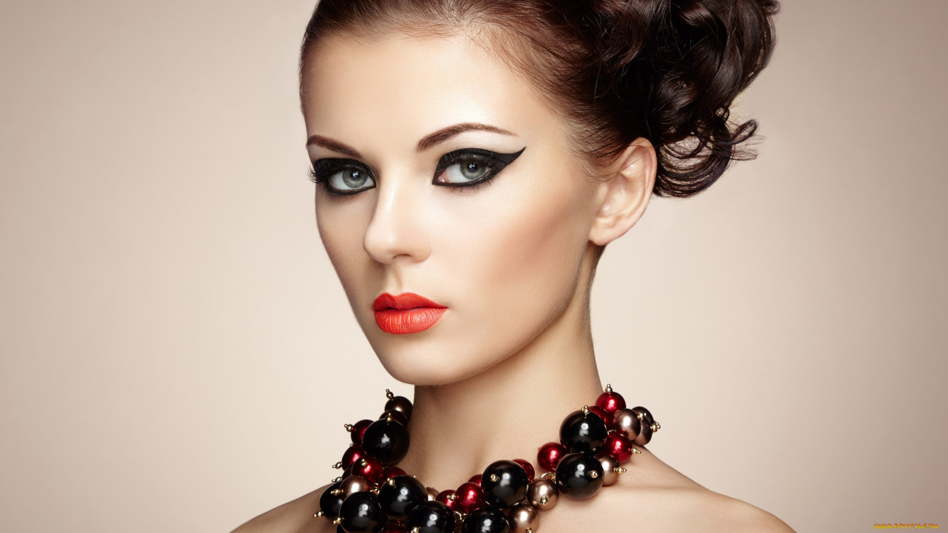 девушки, -, лица, , портреты, макияж, прическа, украшение