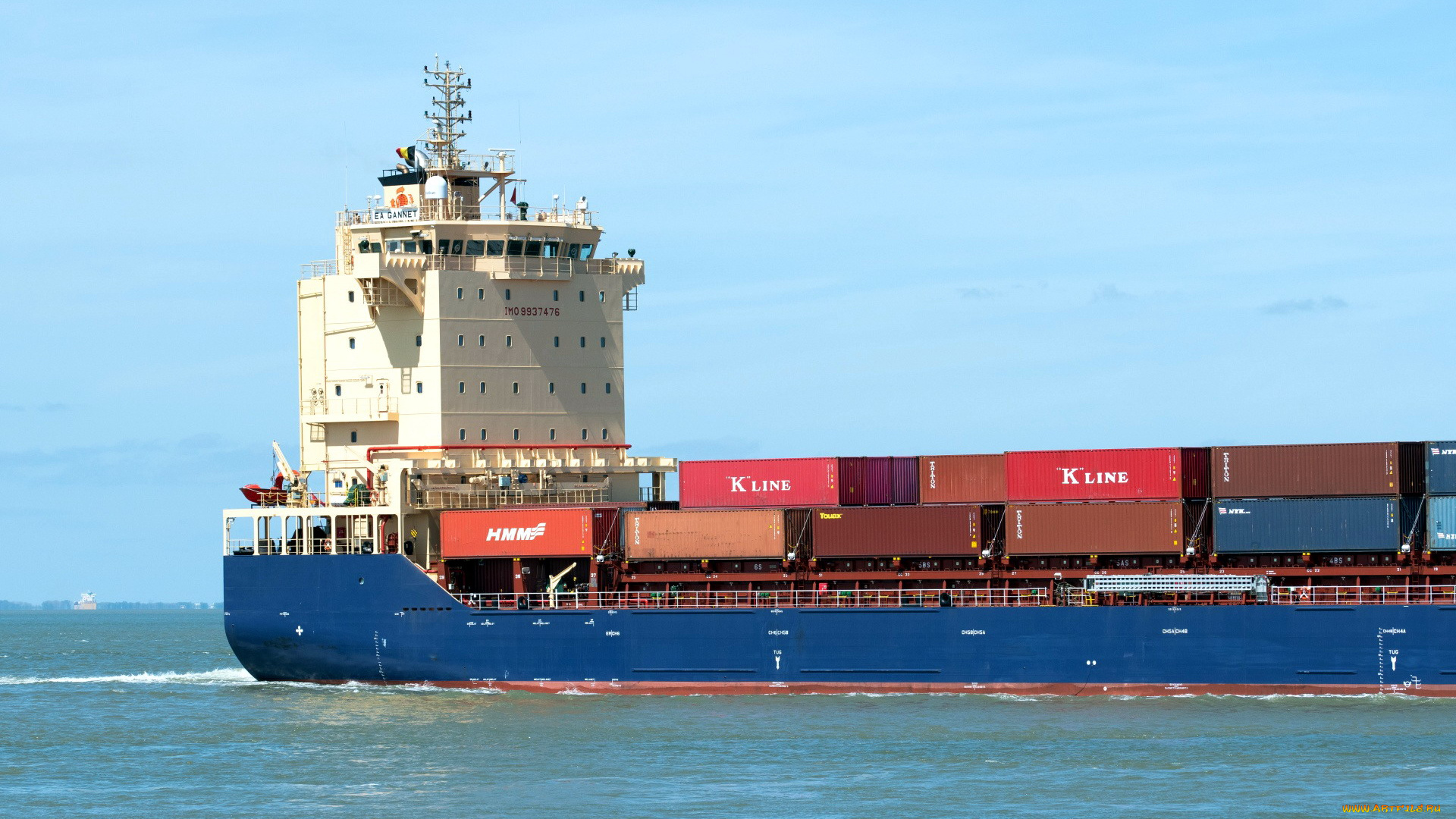 корабли, грузовые, суда, контейнеровоз