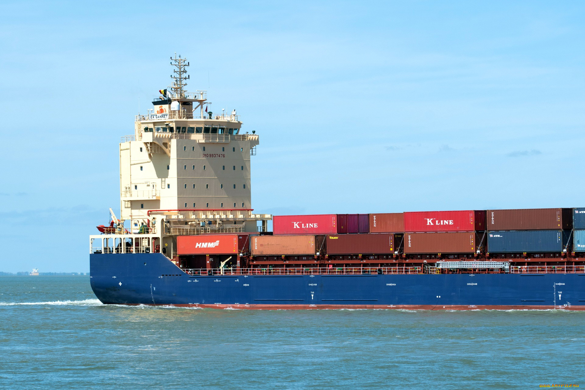 корабли, грузовые, суда, контейнеровоз