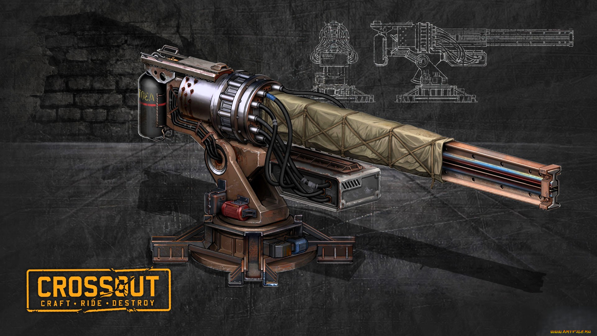 видео, игры, crossout, оружие, чертеж, стена