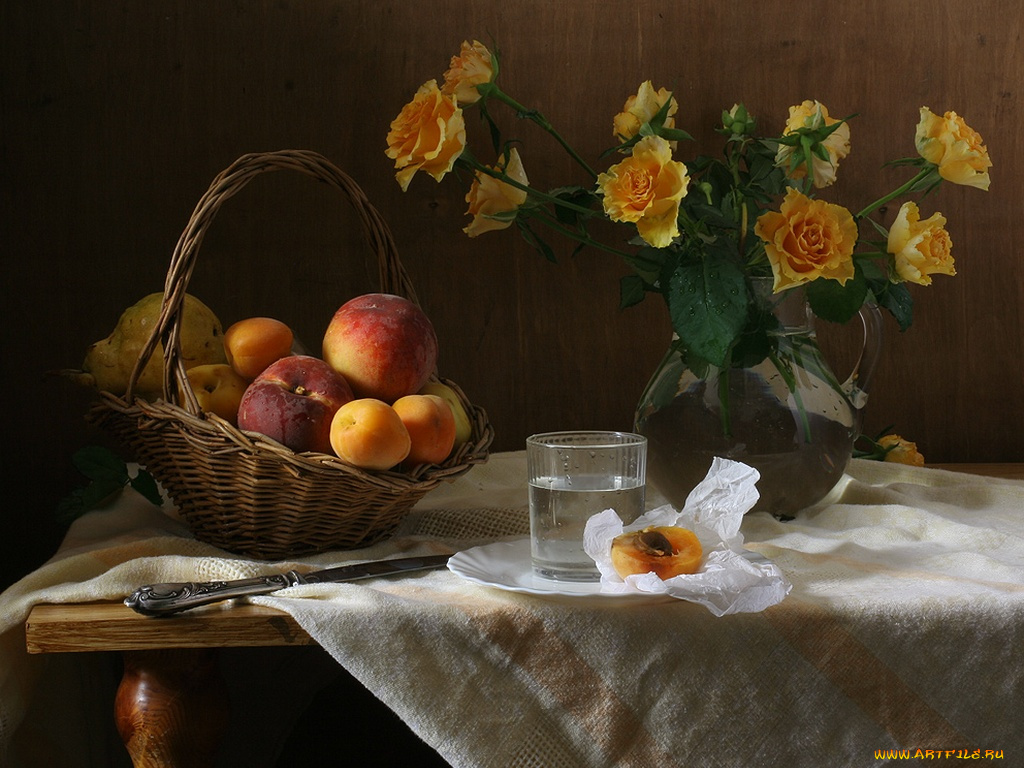 ира, быкова, цветы, фрукты, еда, натюрморт